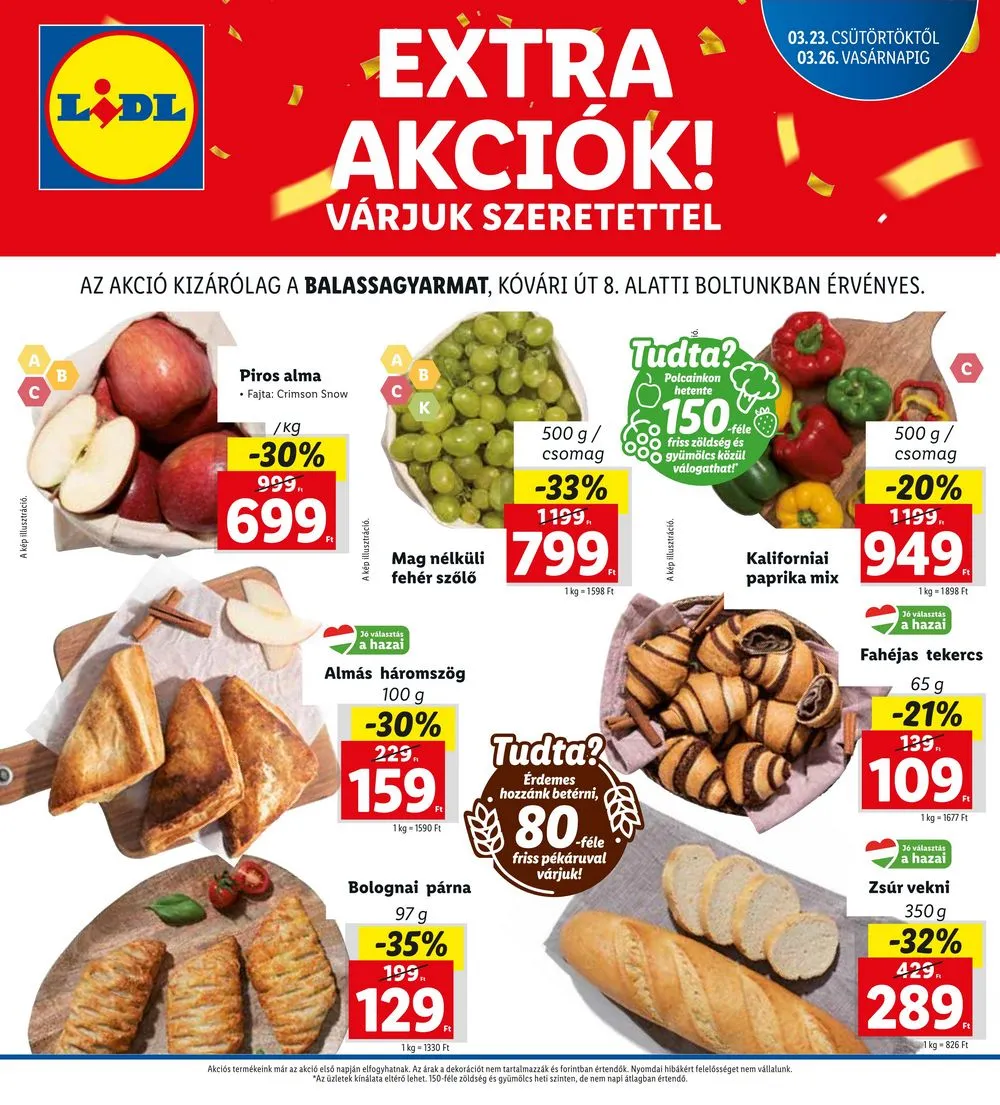Lidl akciós újság Balassagyarmat 03.23–03.26