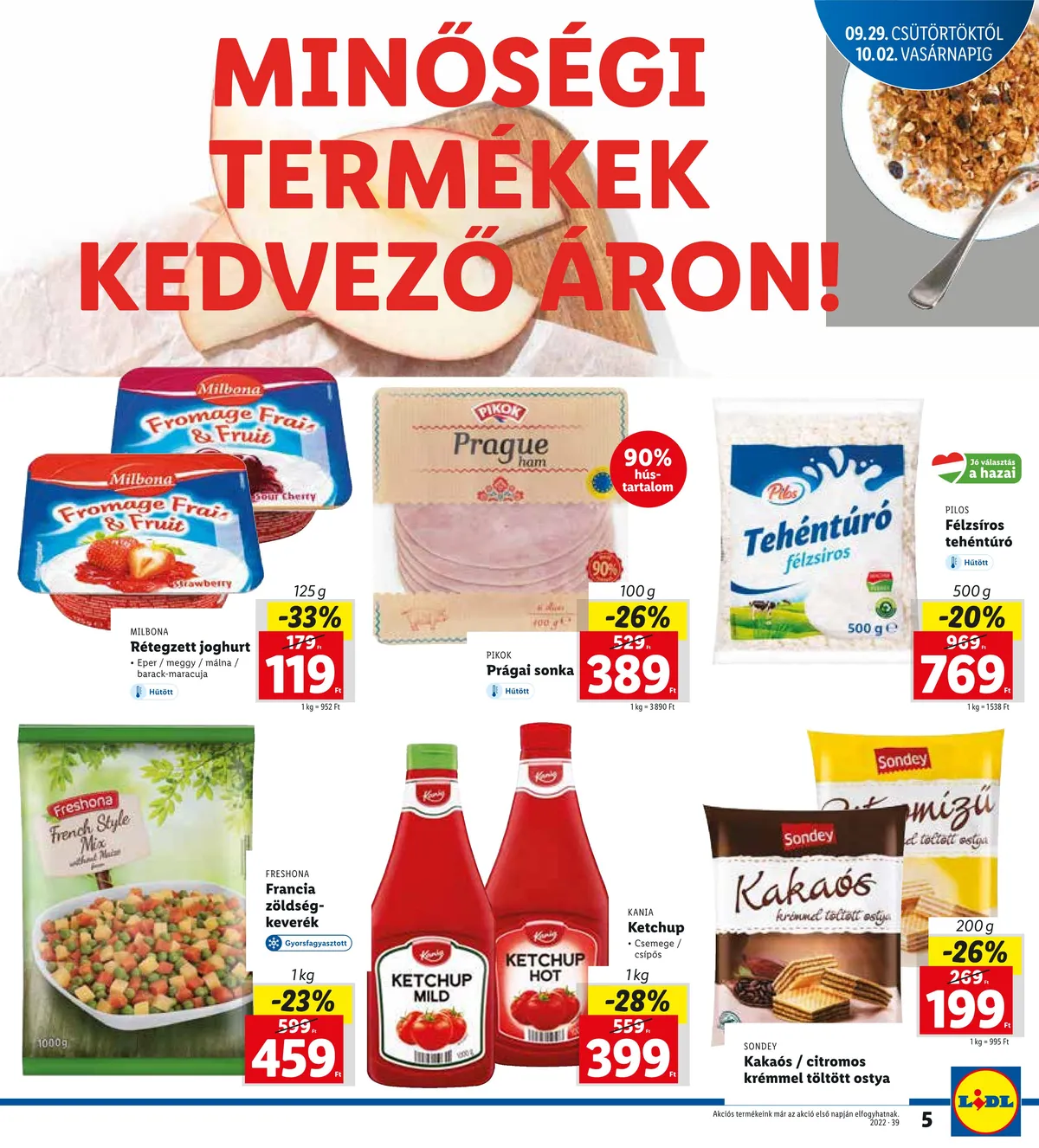 Lidl akciós újság Balmazujvaros 09.29–10.02 – 5. oldal