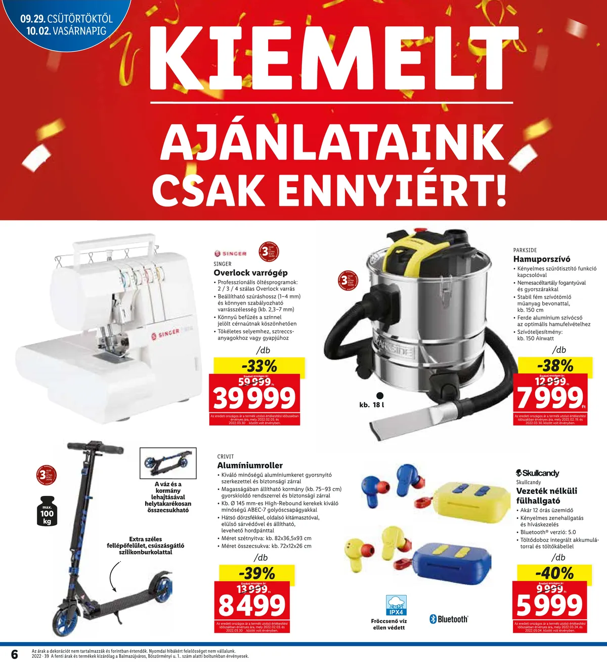Lidl akciós újság Balmazujvaros 09.29–10.02 – 6. oldal