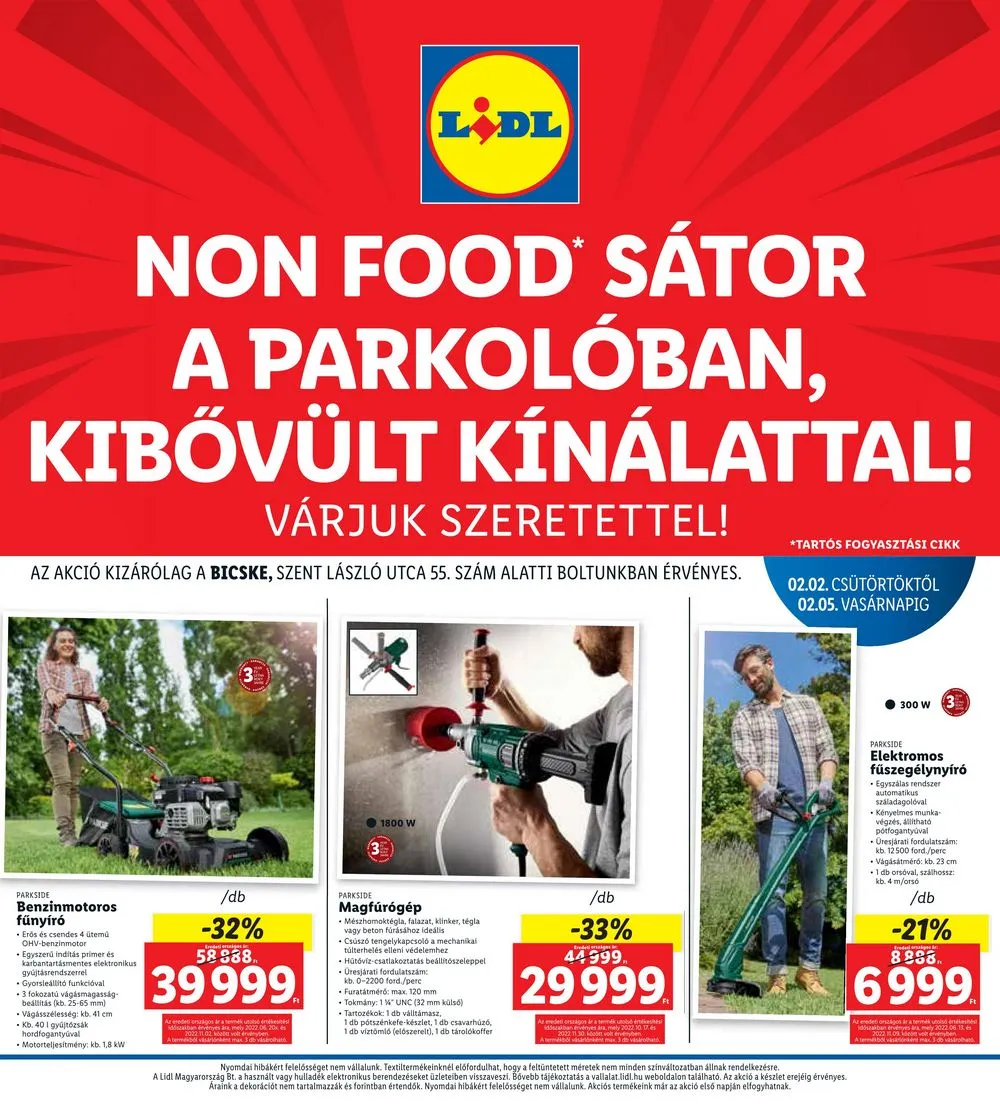 Lidl akciós újság Bicske 02.02–02.05