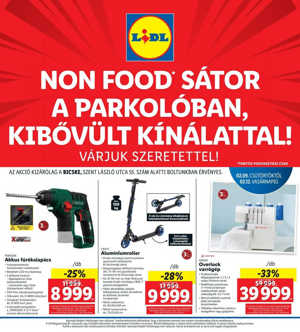 Lidl akciós újság Bicske 02.09–02.12