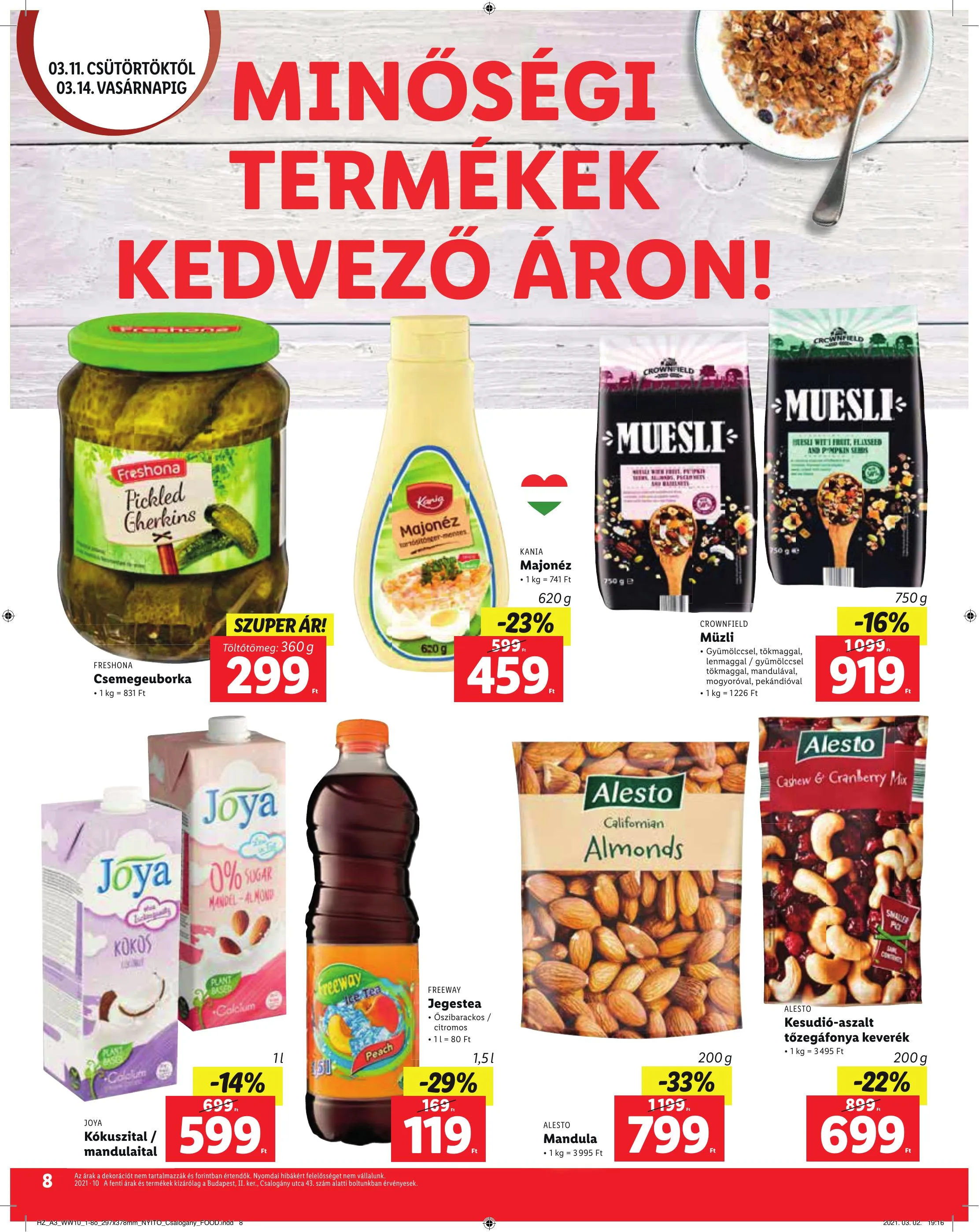 Lidl akciós újság Bp Ii Ker 03.11–03.14 – 8. oldal