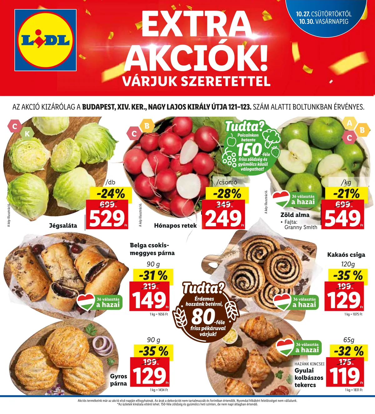 Lidl akciós újság Bp nagy lajos 10.27–11.30
