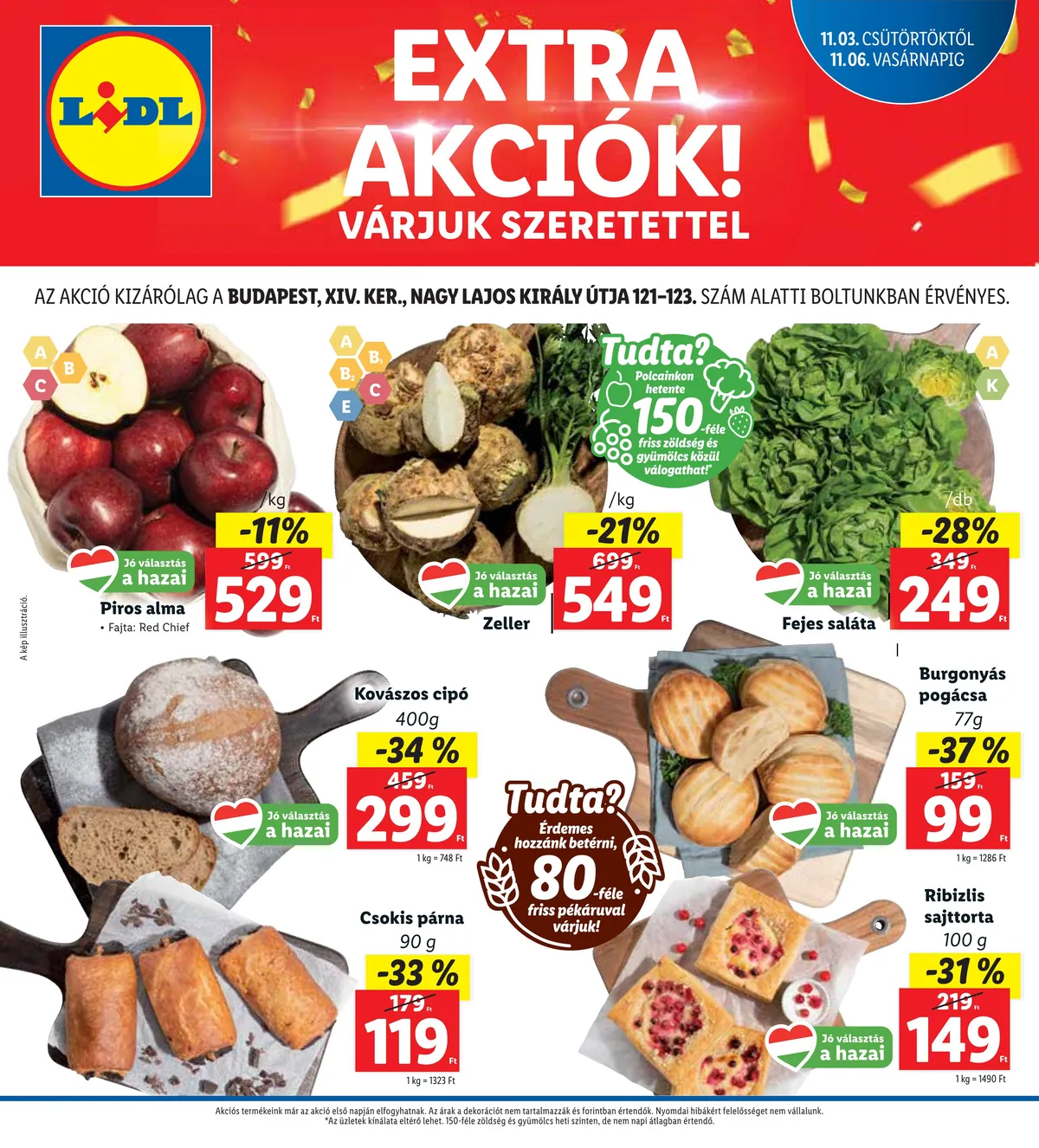 Lidl akciós újság Bp nagy lajos 11.03–11.06