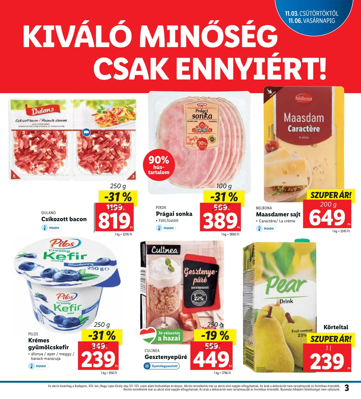 Lidl akciós újság Bp nagy lajos 11.03–11.06 – 3. oldal