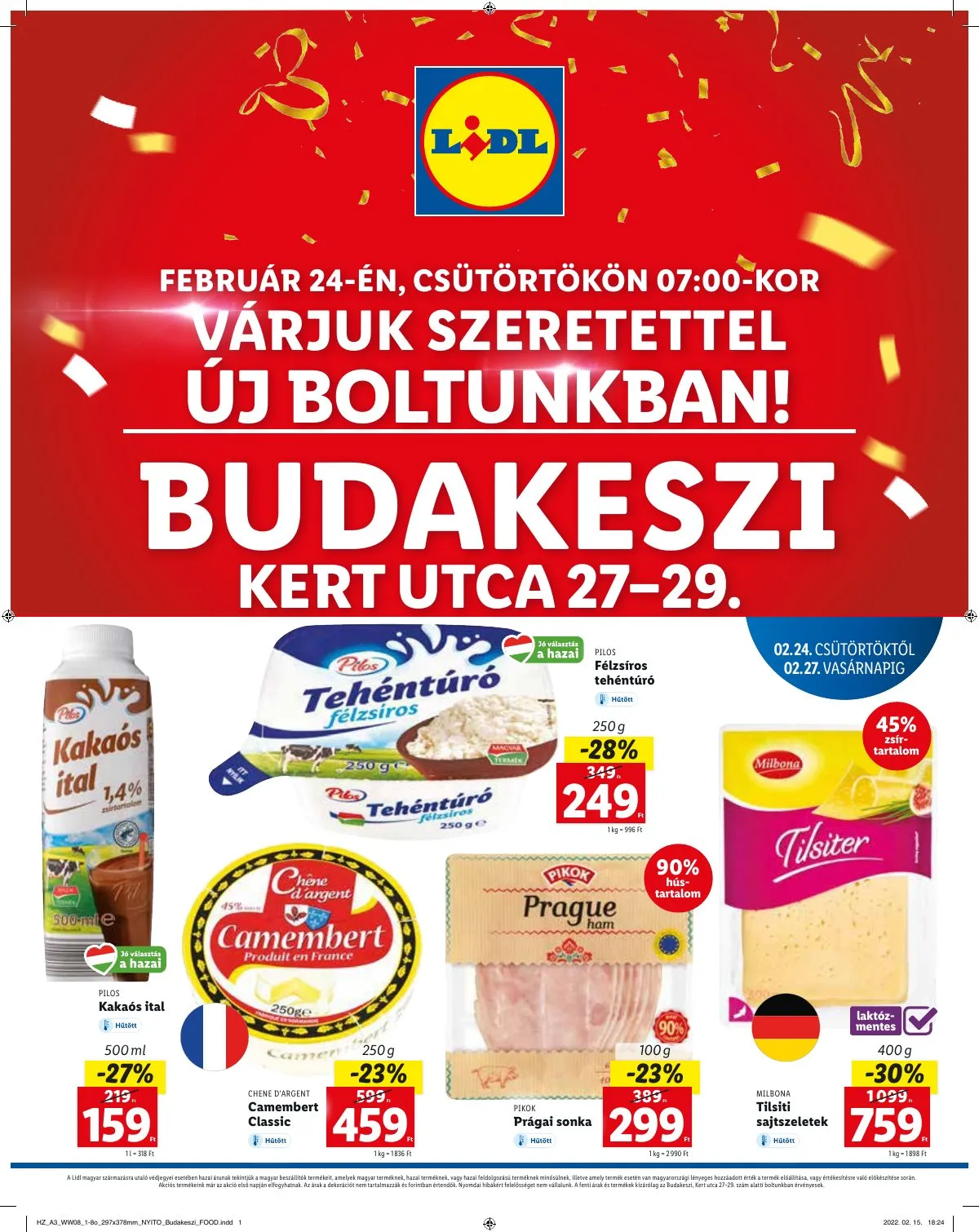 Lidl akciós újság Budakeszi 02.24–02.27