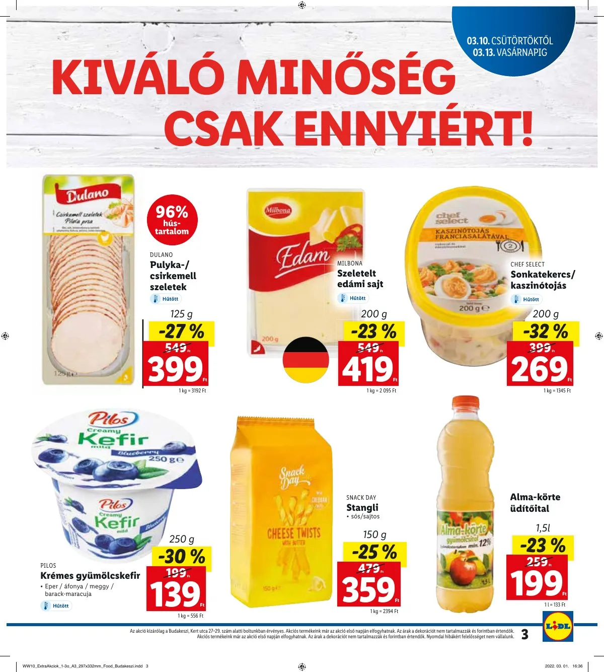 Lidl akciós újság Budakeszi 03.10–03.13 – 3. oldal