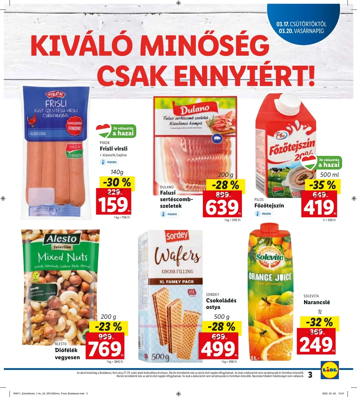 Lidl akciós újság Budakeszi 03.17–03.20 – 3. oldal