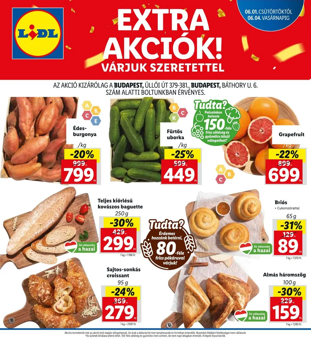 Lidl akciós újság Budapest 06.01–06.04