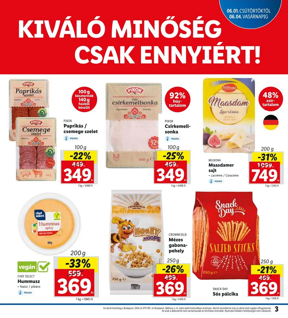 Lidl akciós újság Budapest 06.01–06.04 – 3. oldal