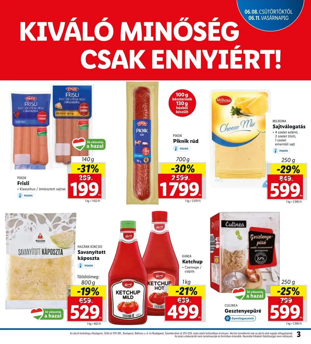 Lidl akciós újság Budapest 06.08–06.11 – 3. oldal