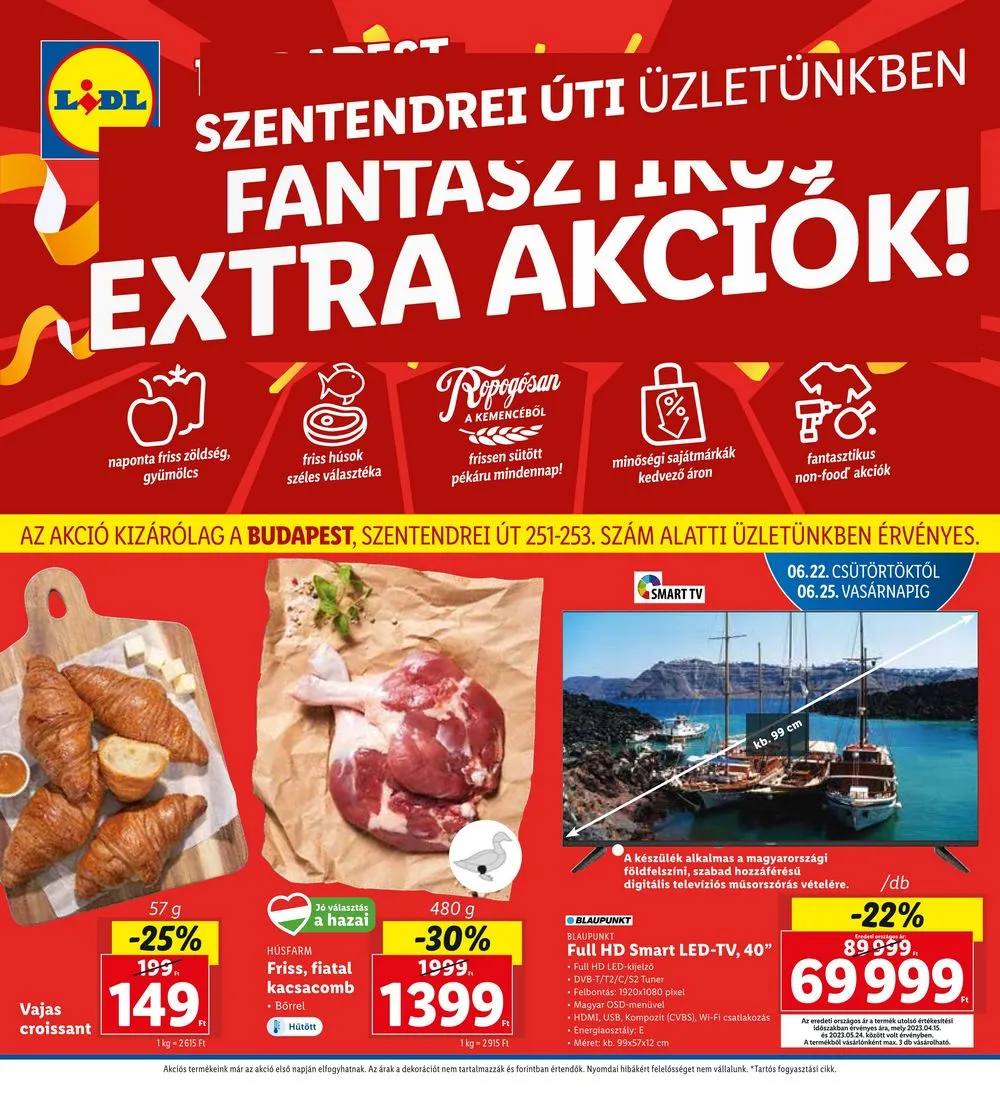 Lidl akciós újság Budapest 06.22–06.25