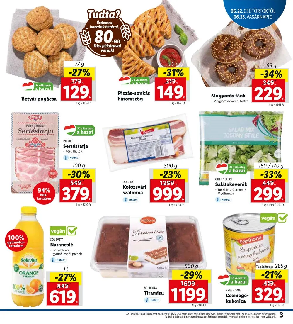 Lidl akciós újság Budapest 06.22–06.25 – 3. oldal