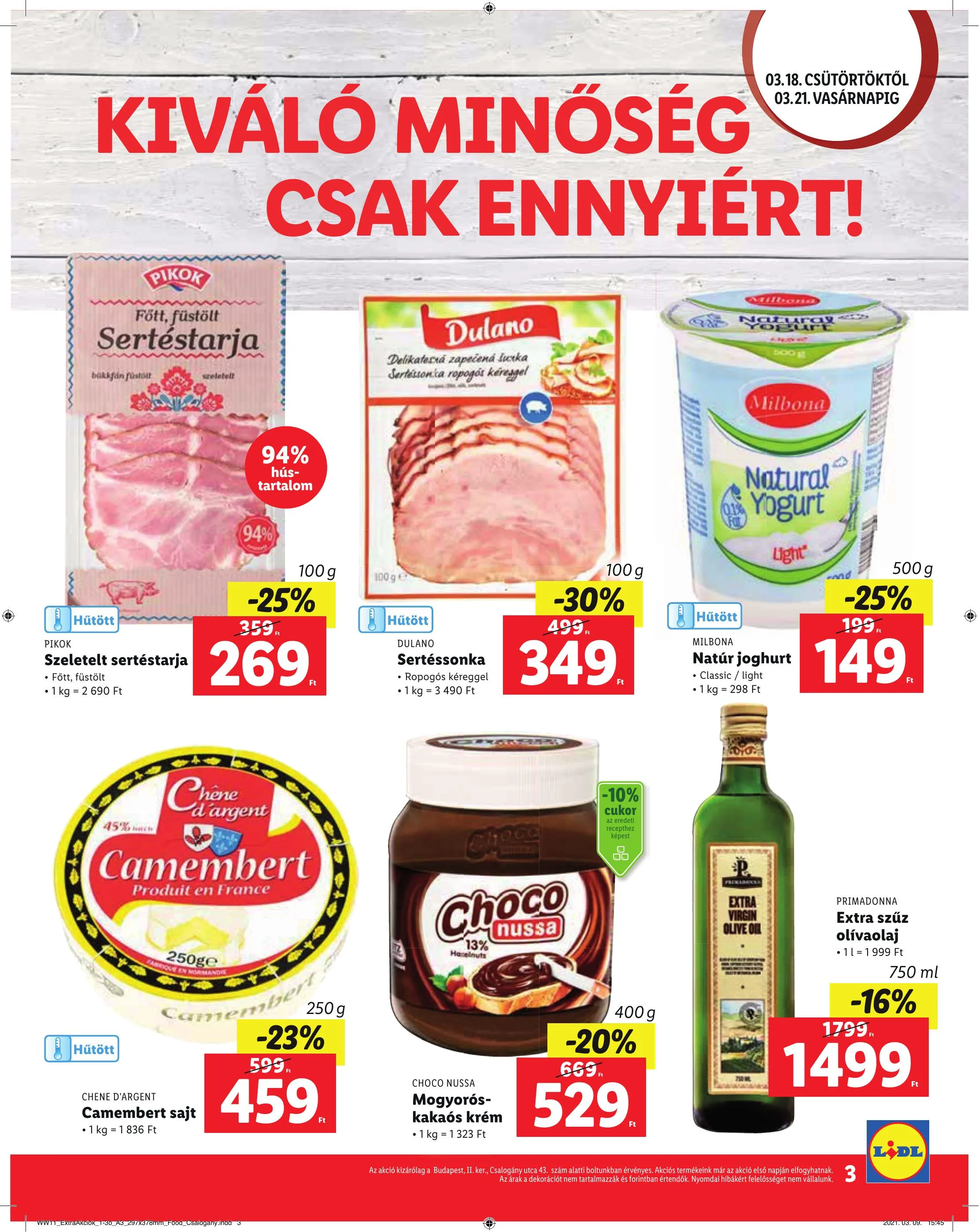 Lidl akciós újság Csalogany Utca 03.18–03.21 – 3. oldal