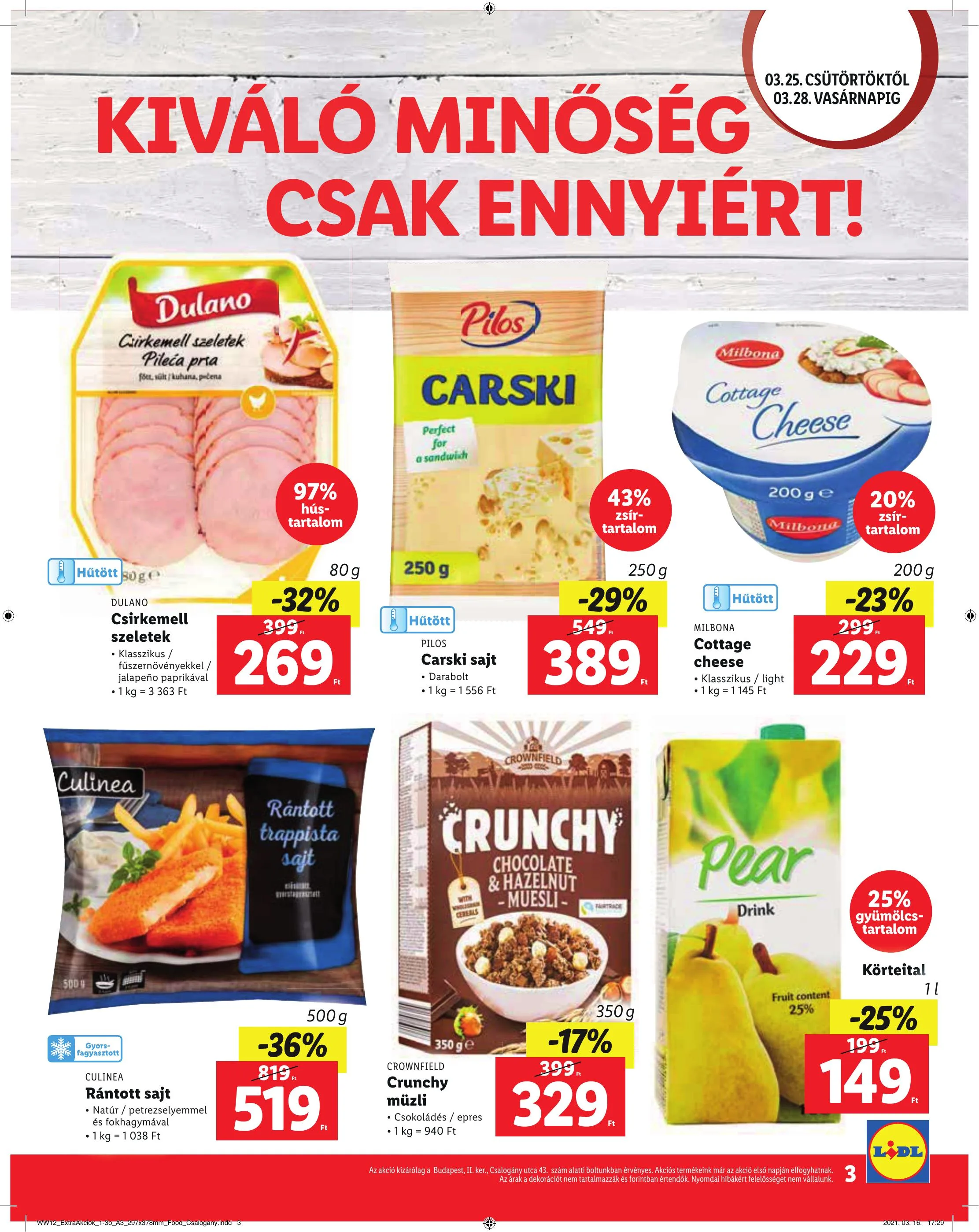 Lidl akciós újság Csalogany Utca 03.25–03.28 – 3. oldal