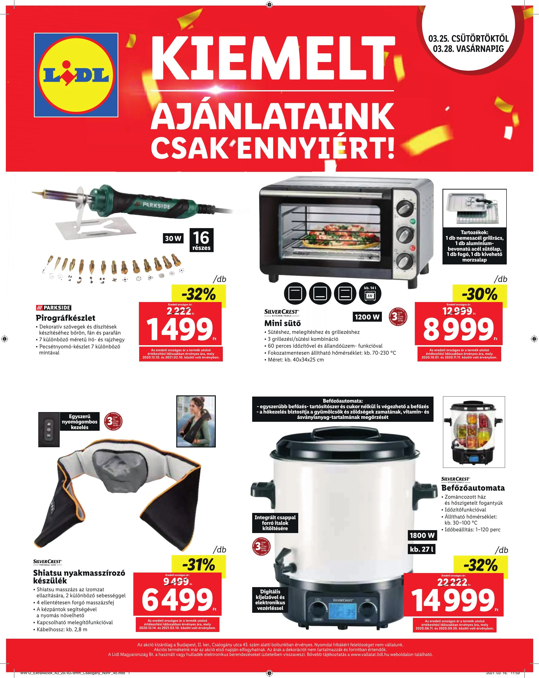 Lidl akciós újság Csalogany Utca 03.25–03.28 – 4. oldal