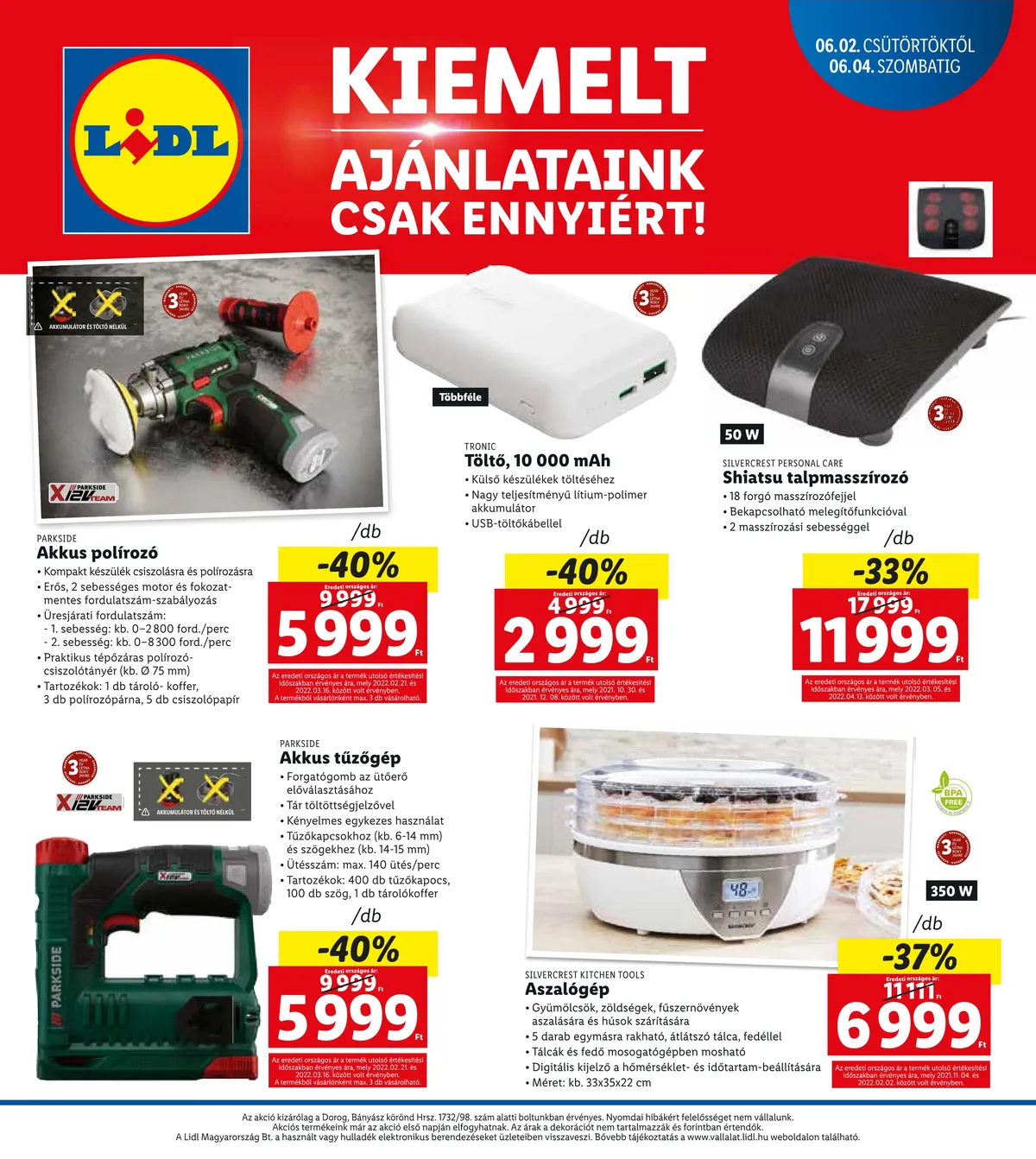 Lidl akciós újság Dorog 06.02–06.04 – 4. oldal