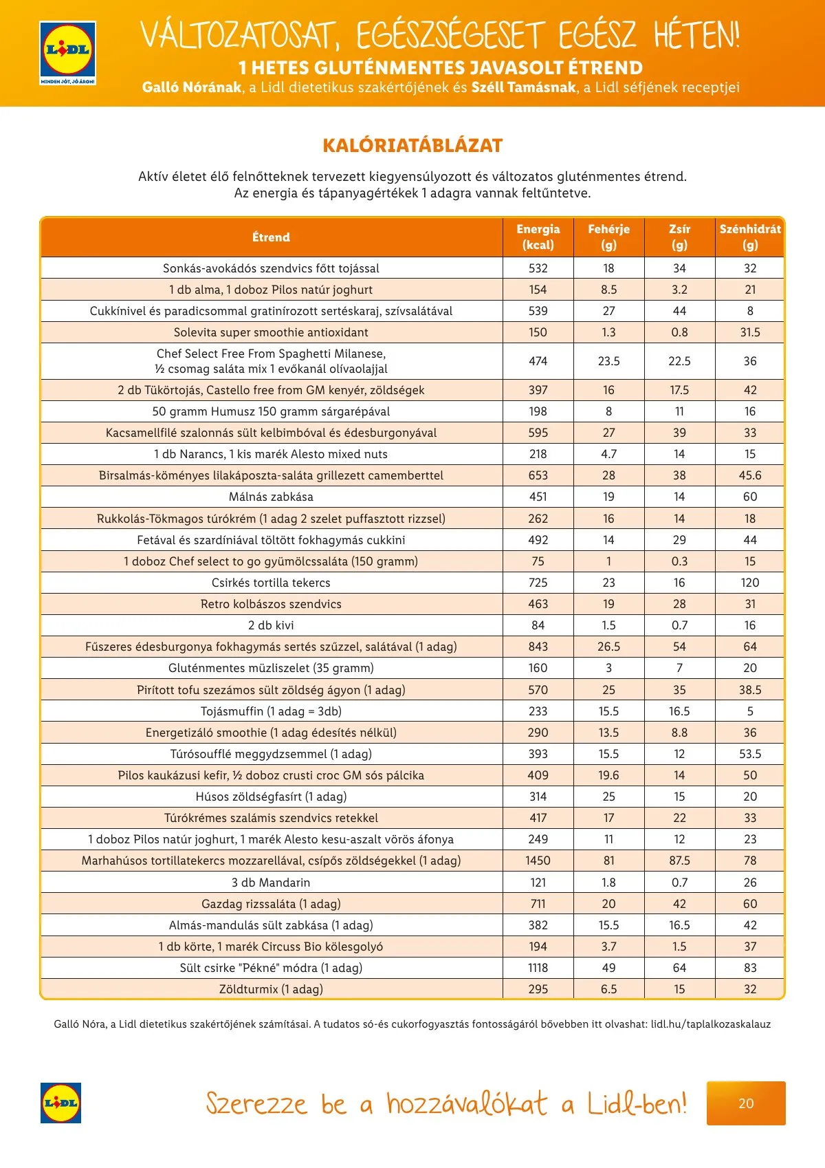 Lidl akciós újság Egeszsegtudatos taplalkozas Gluten laktozmentes 04.01–04.30 – 21. oldal