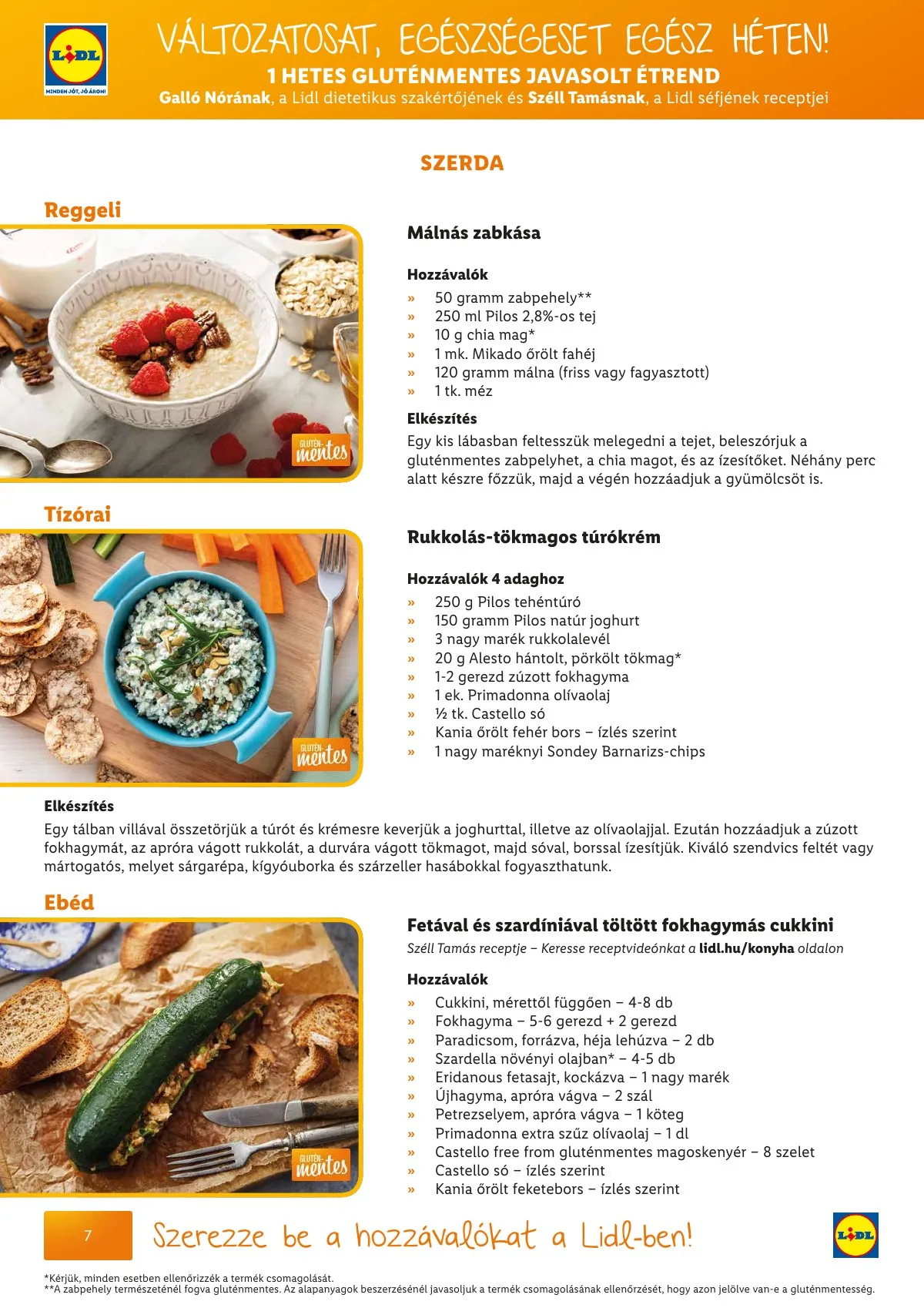 Lidl akciós újság Egeszsegtudatos taplalkozas Gluten laktozmentes 04.01–04.30 – 8. oldal