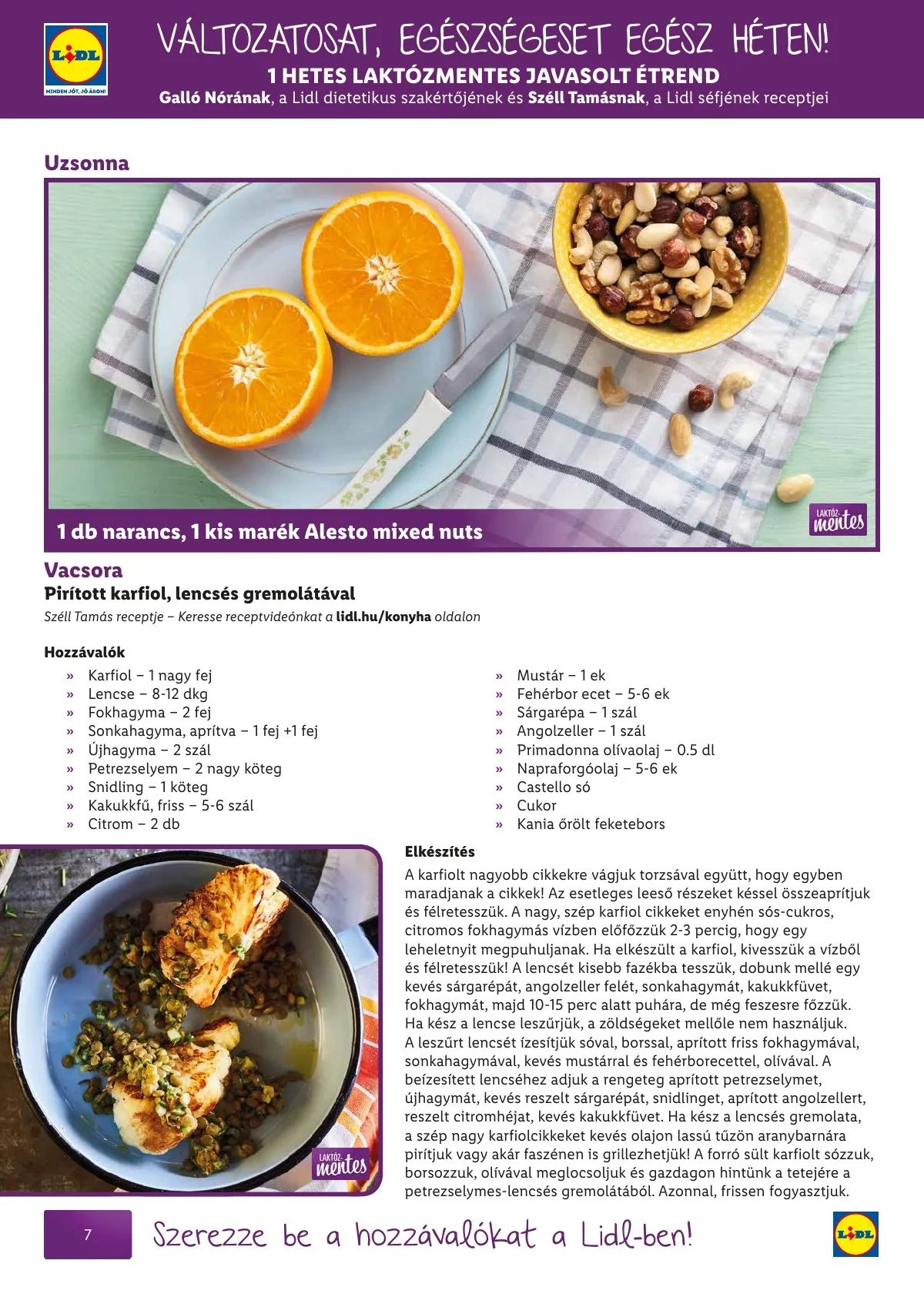 Lidl akciós újság Egeszsegtudatos taplalkozas Gluten laktozmentes 05.01–05.30 – 8. oldal