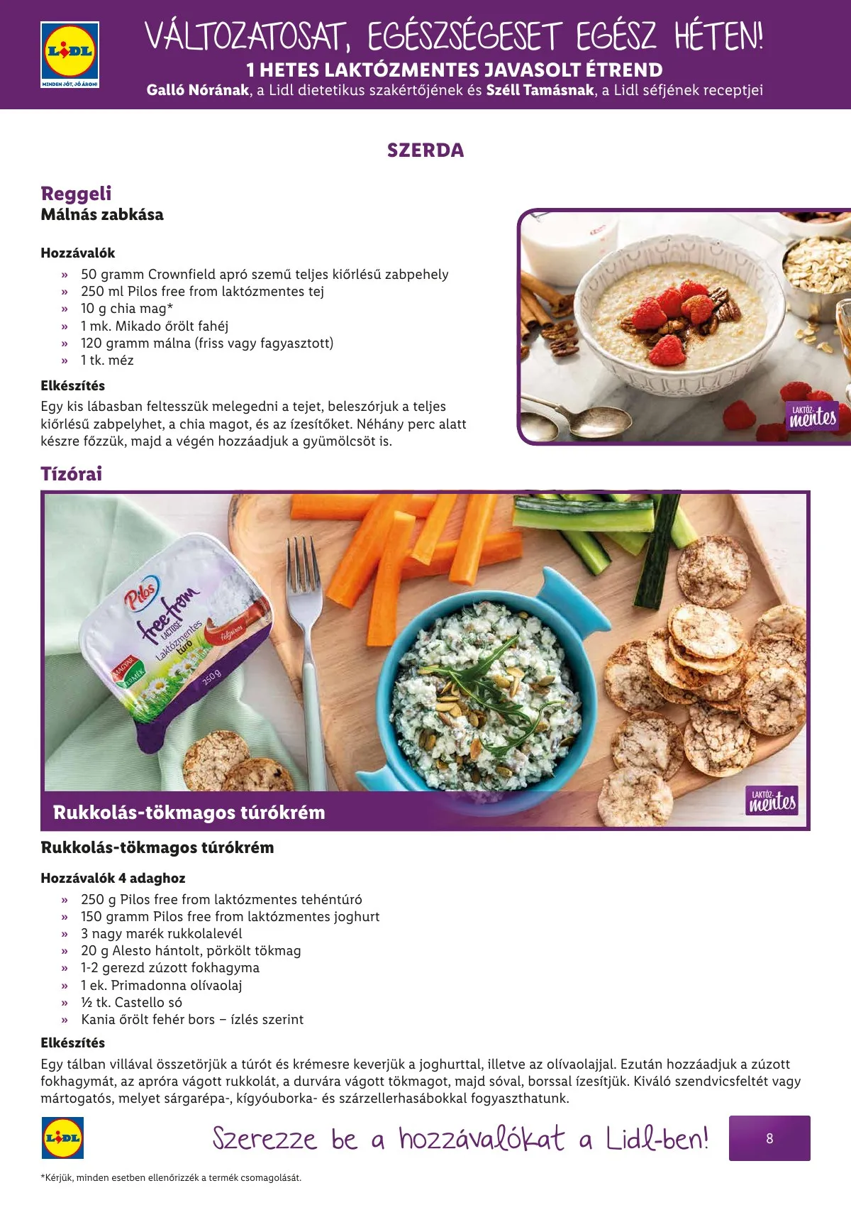 Lidl akciós újság Egeszsegtudatos taplalkozas Gluten laktozmentes 05.01–05.30 – 9. oldal