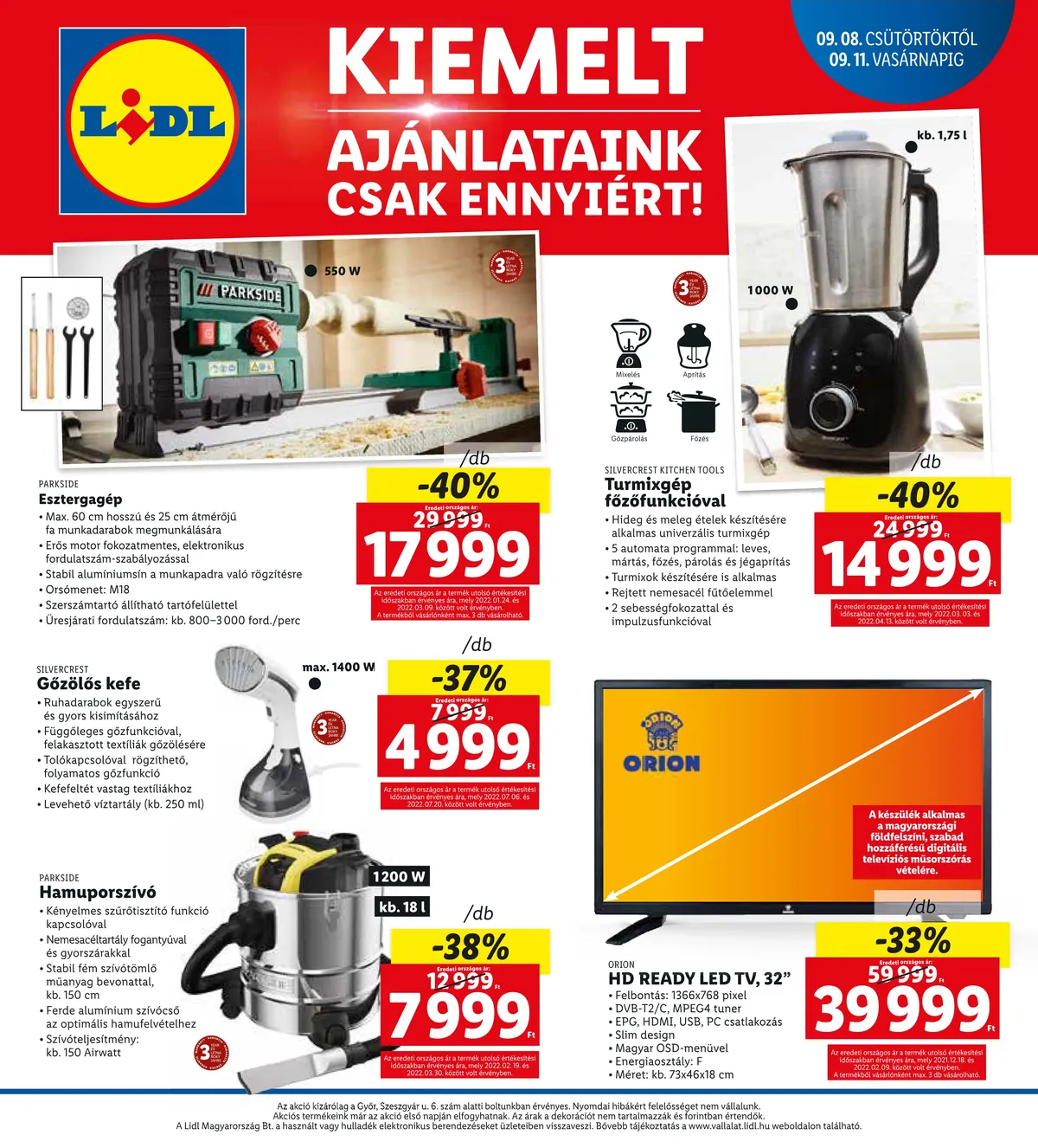 Lidl akciós újság Győr 09.08–09.11 – 4. oldal