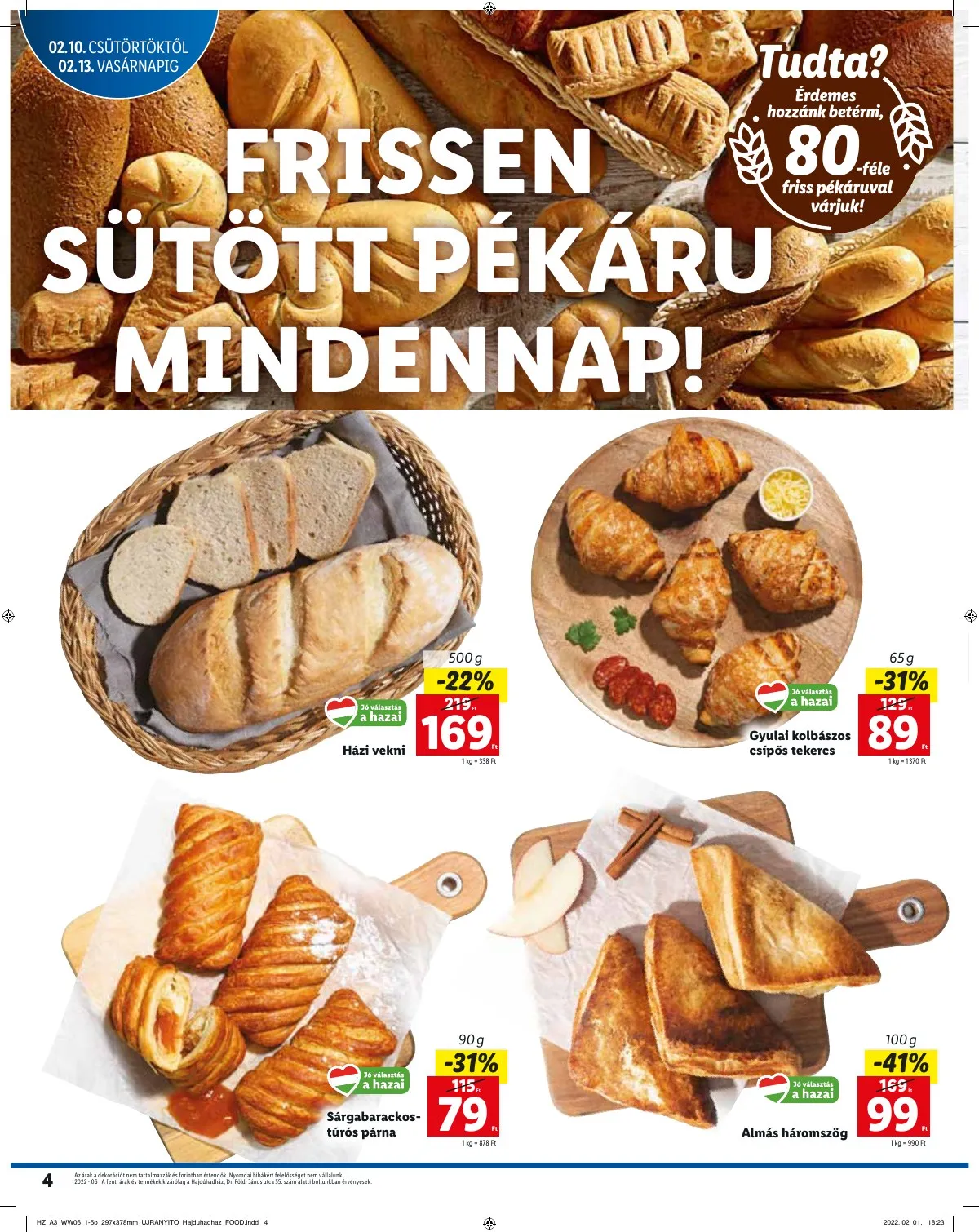 Lidl akciós újság Hajduhadhaz 02.10–02.13 – 4. oldal