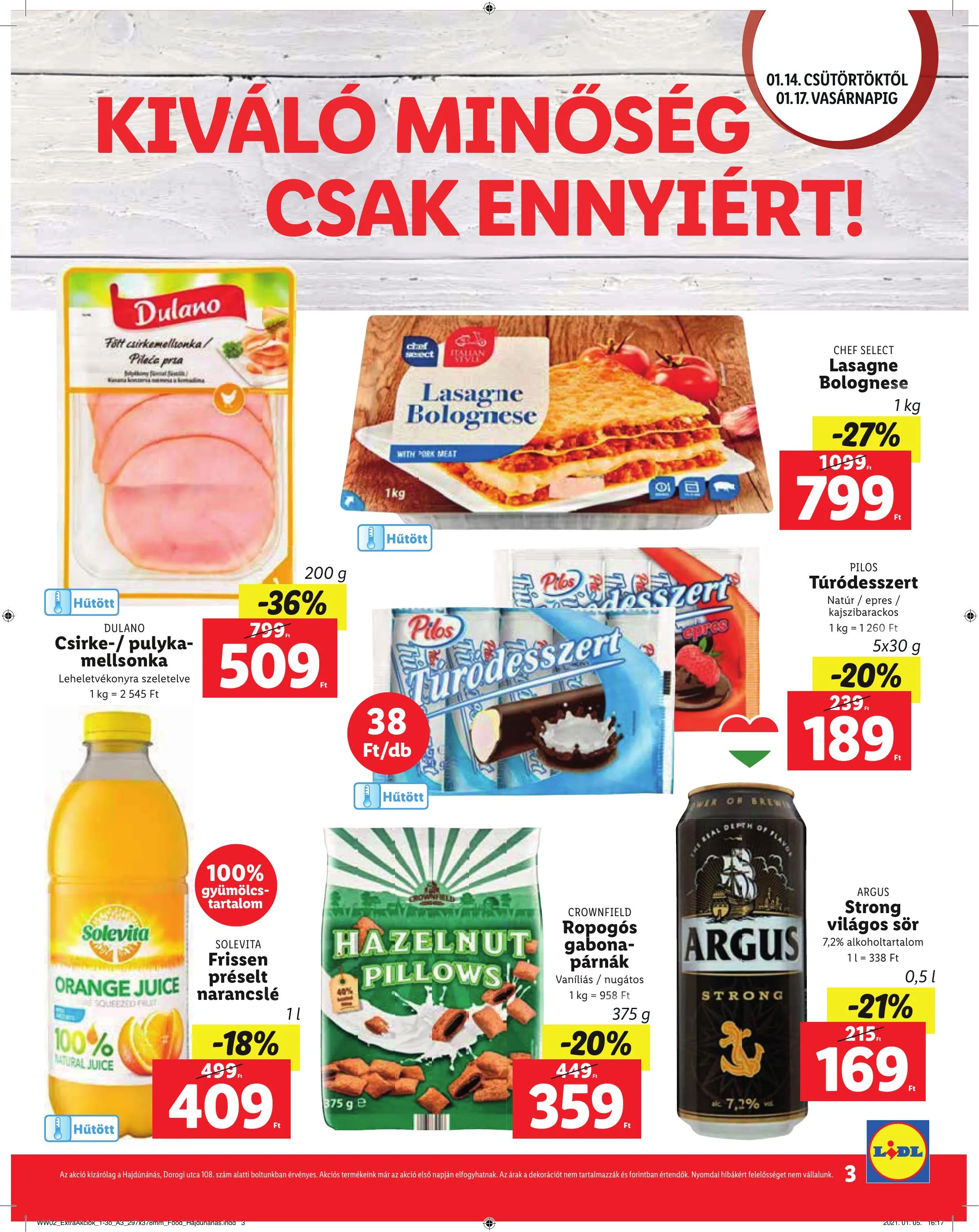 Lidl akciós újság Hajdunanas 01.14–01.17 – 3. oldal