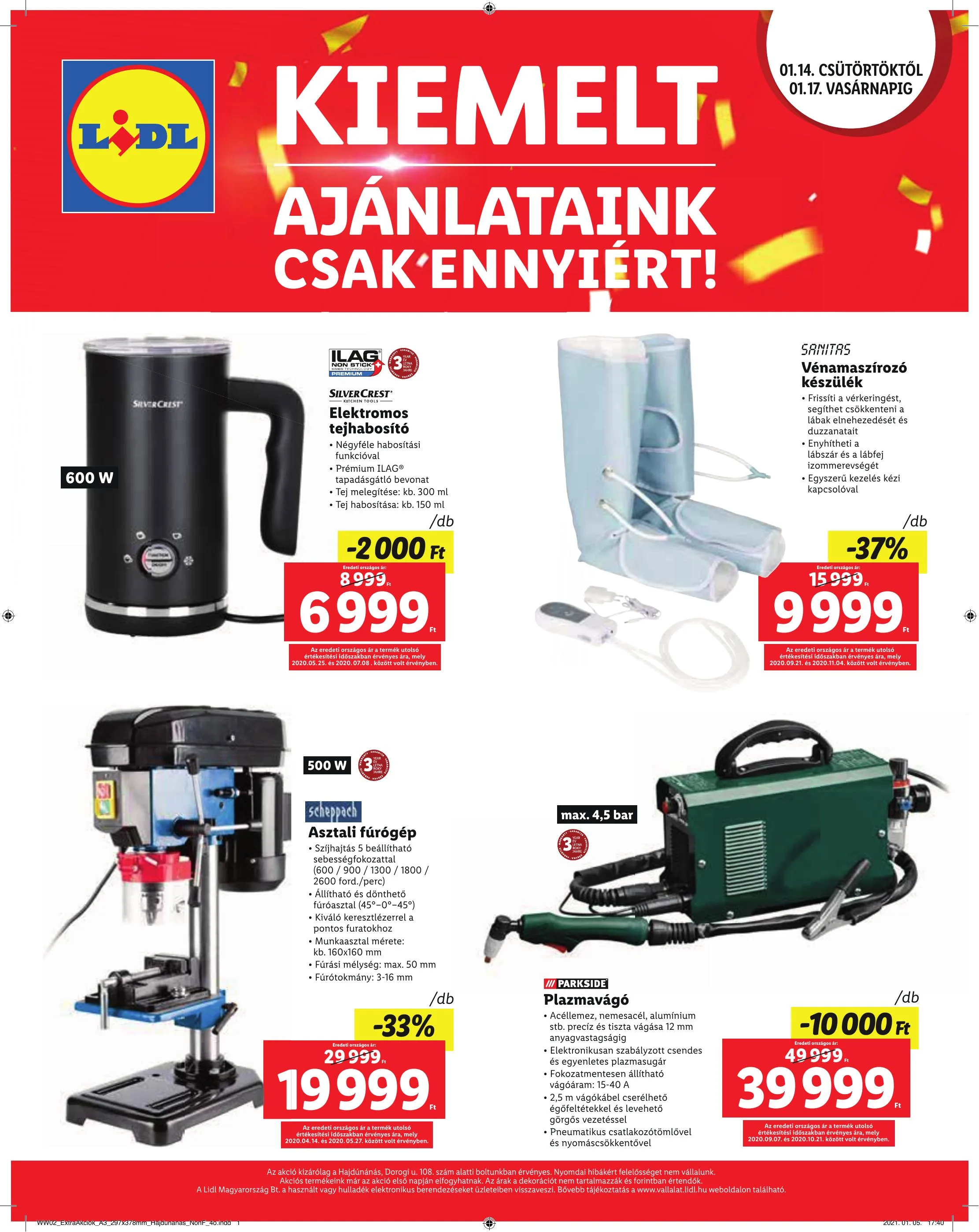 Lidl akciós újság Hajdunanas 01.14–01.17 – 4. oldal
