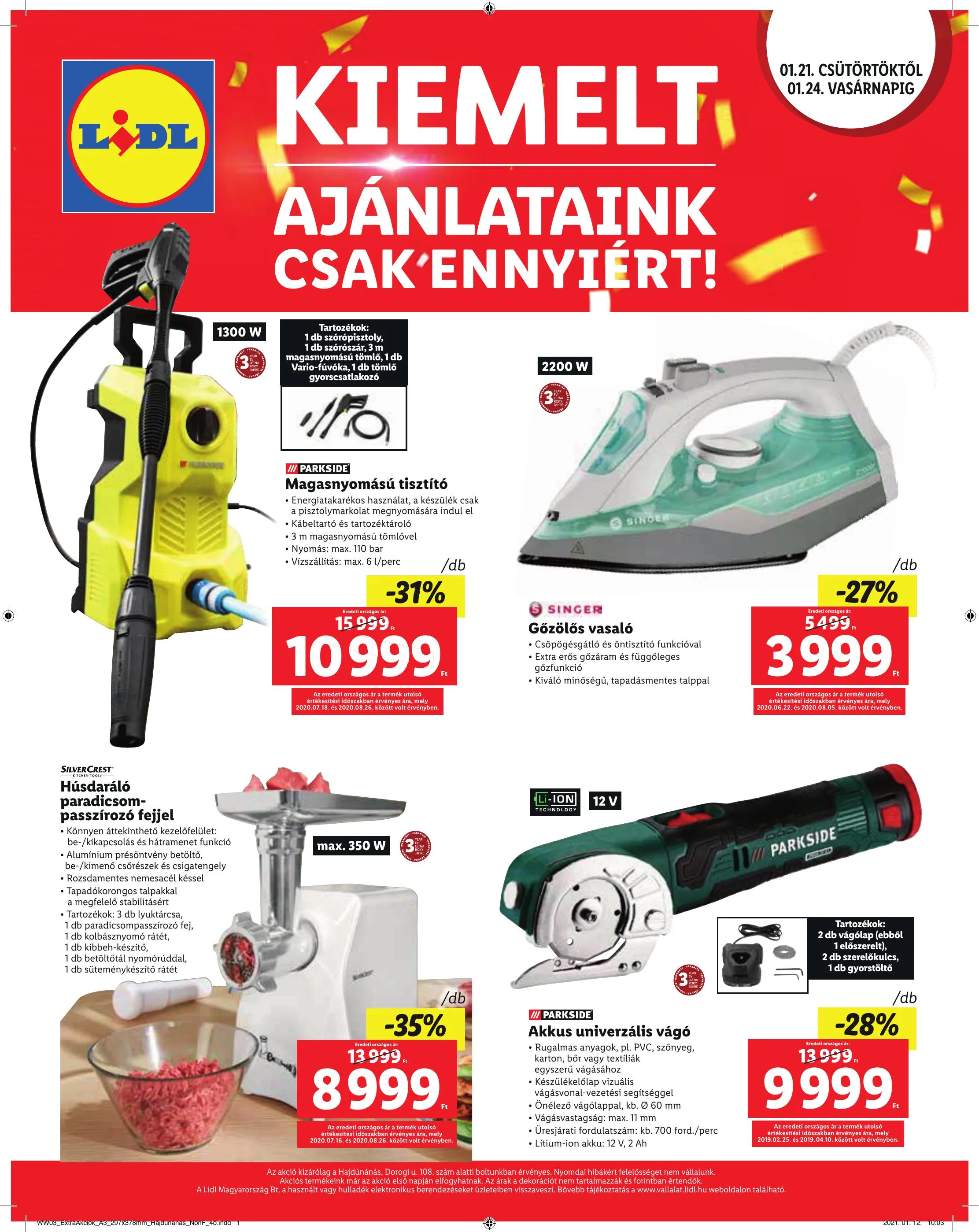 Lidl akciós újság Hajdunanas 01.21–01.24 – 4. oldal