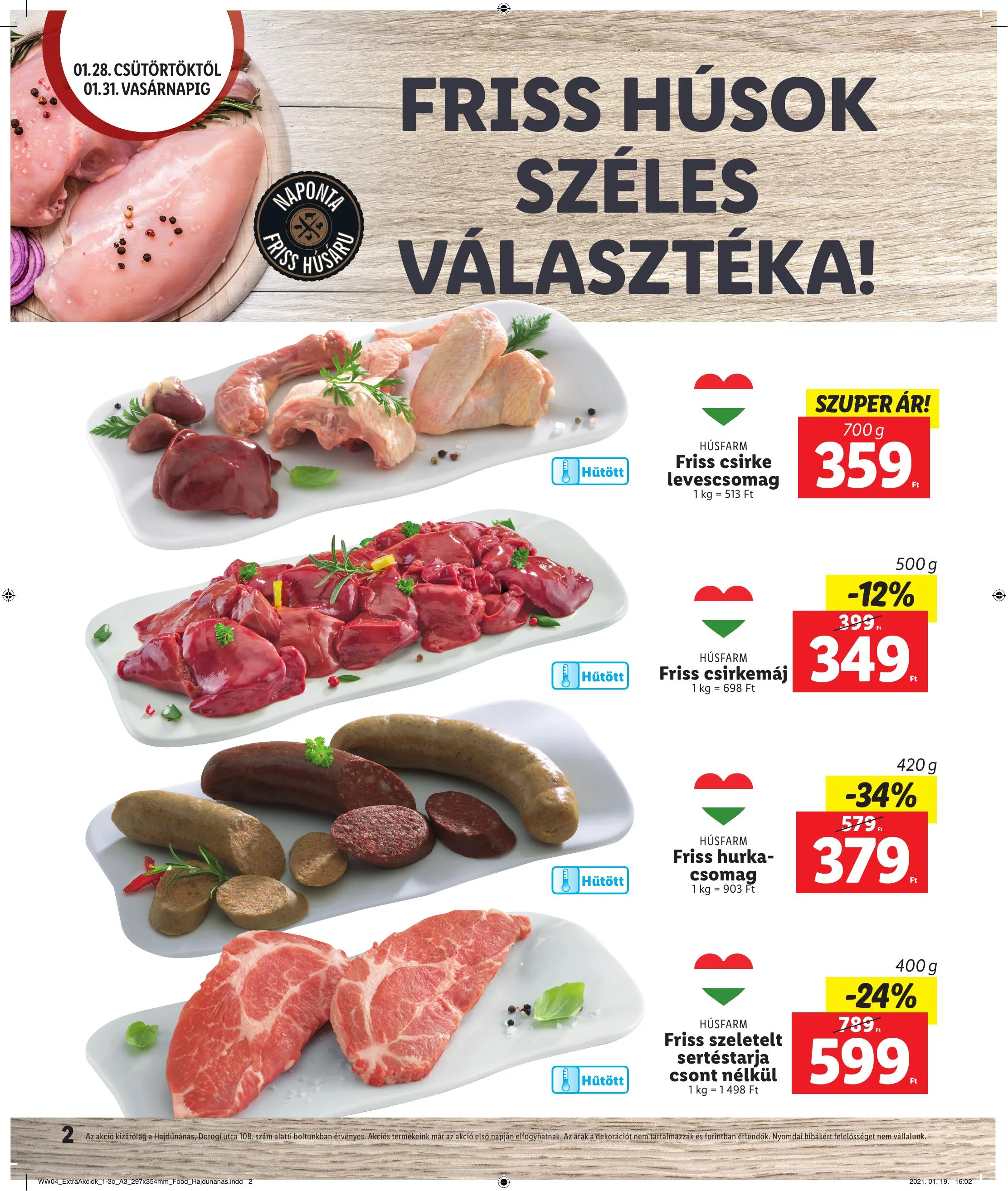 Lidl akciós újság Hajdunanas 01.28–01.31 – 2. oldal