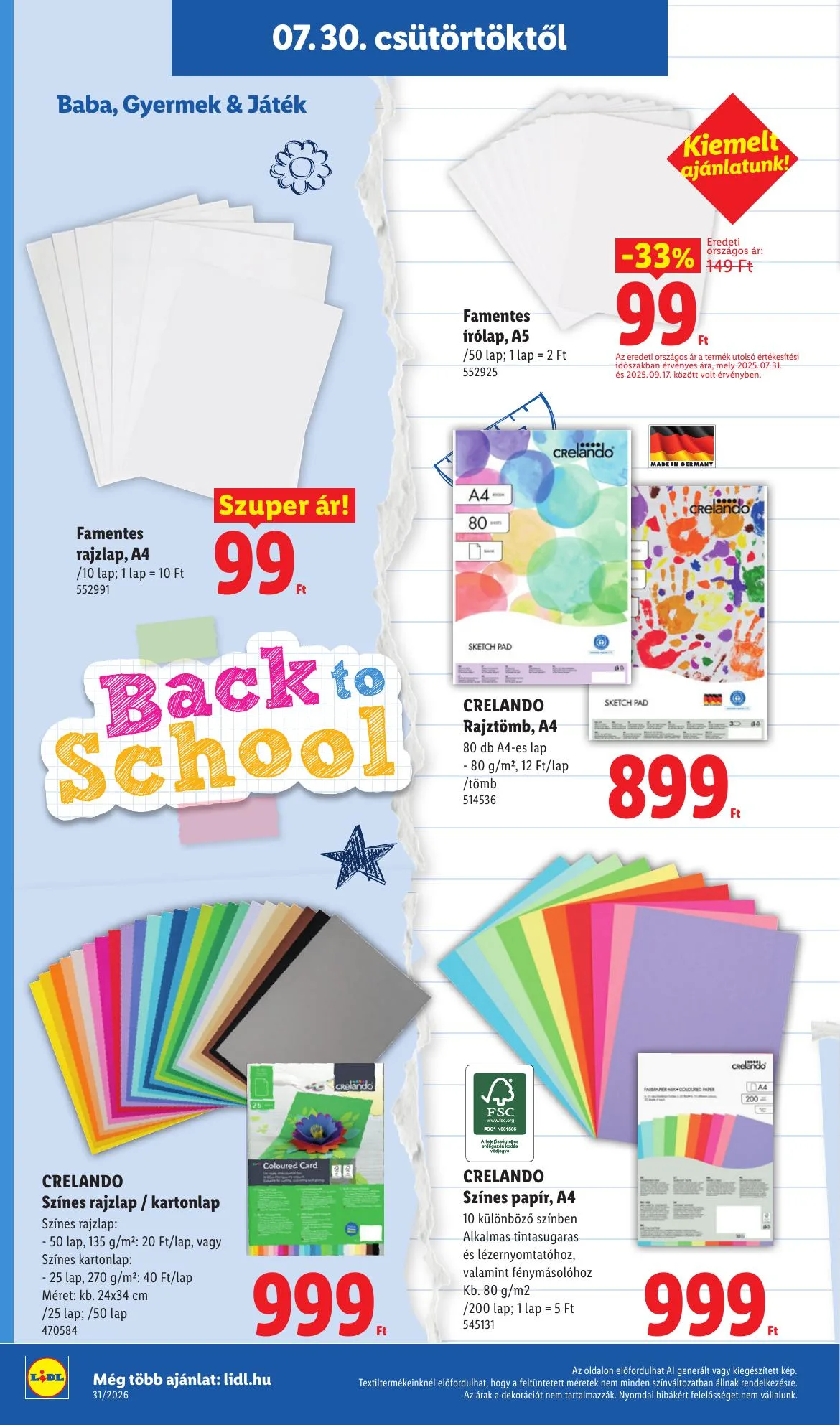 Lidl akciós újság Iskolakezdés 07.30–07.30 – 10. oldal