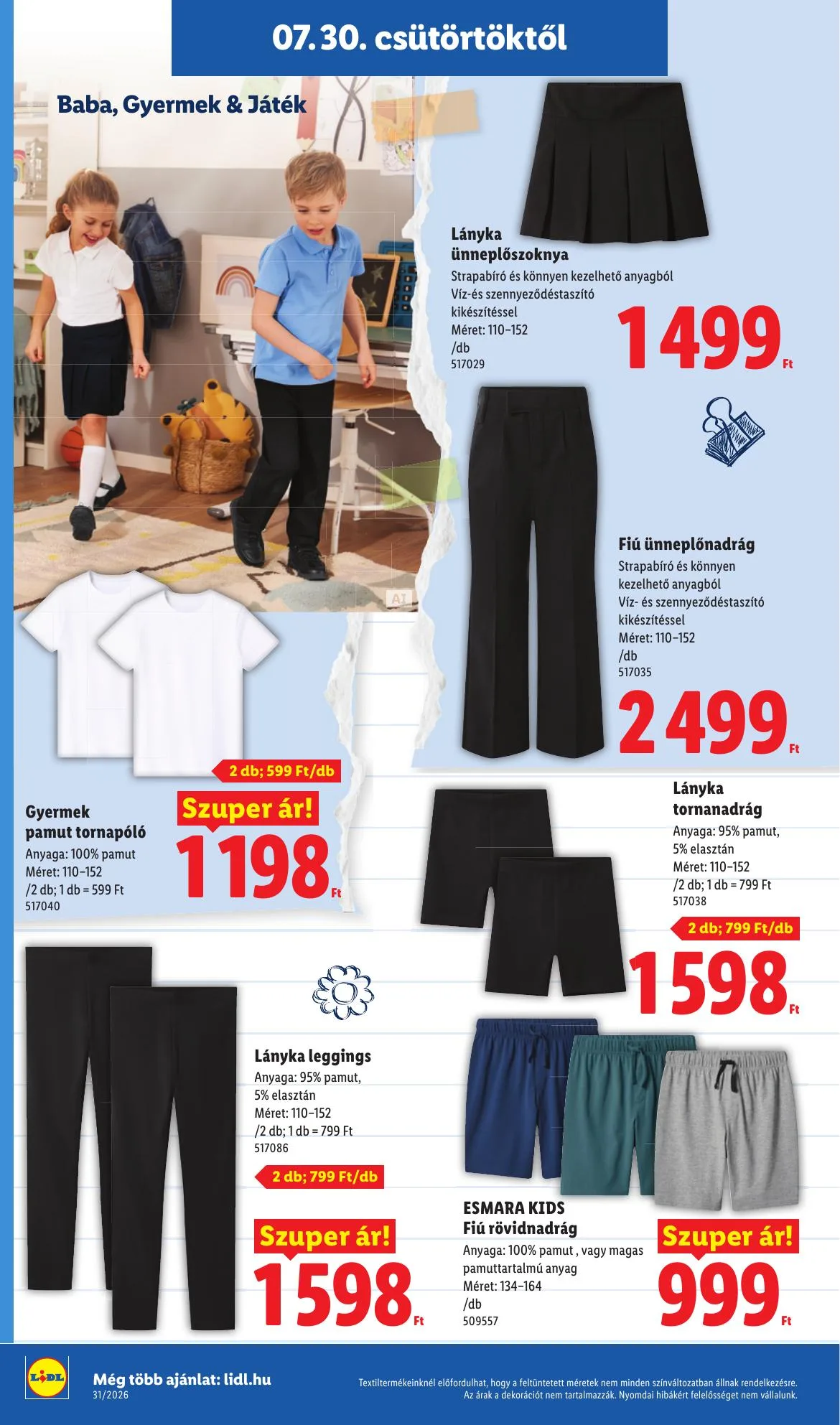 Lidl akciós újság Iskolakezdés 07.30–07.30 – 14. oldal