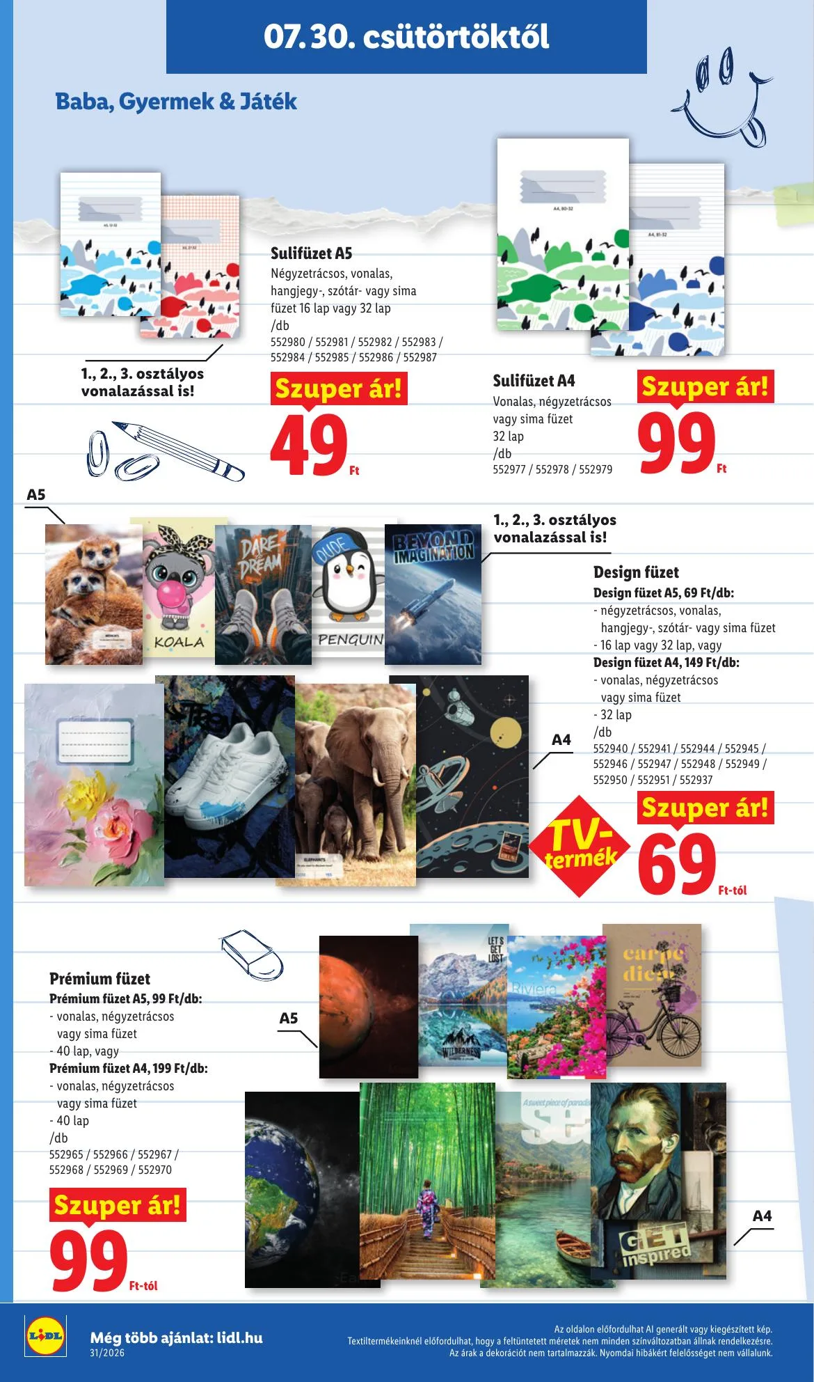 Lidl akciós újság Iskolakezdés 07.30–07.30 – 4. oldal