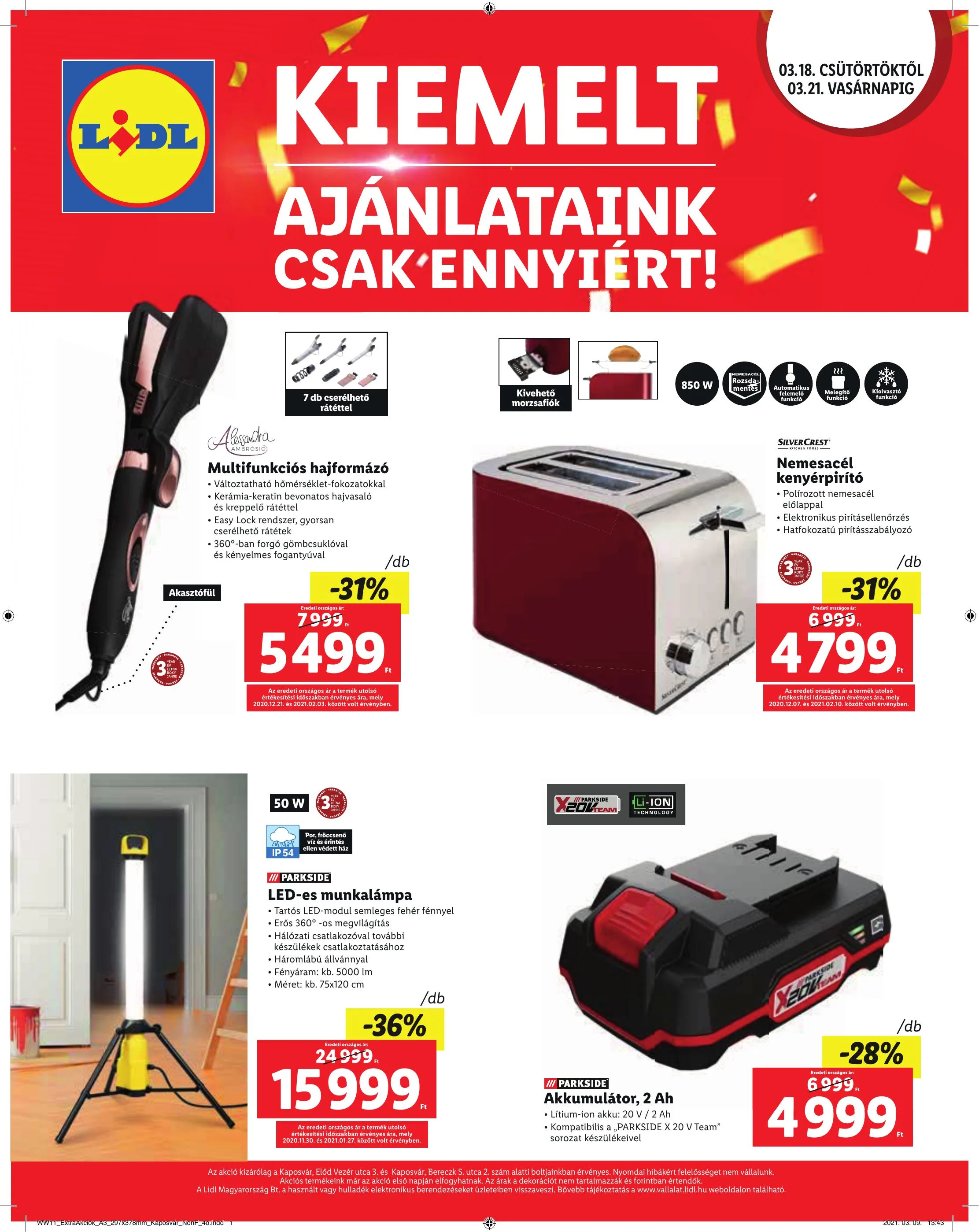 Lidl akciós újság Kaposvar 03.18–03.21 – 4. oldal
