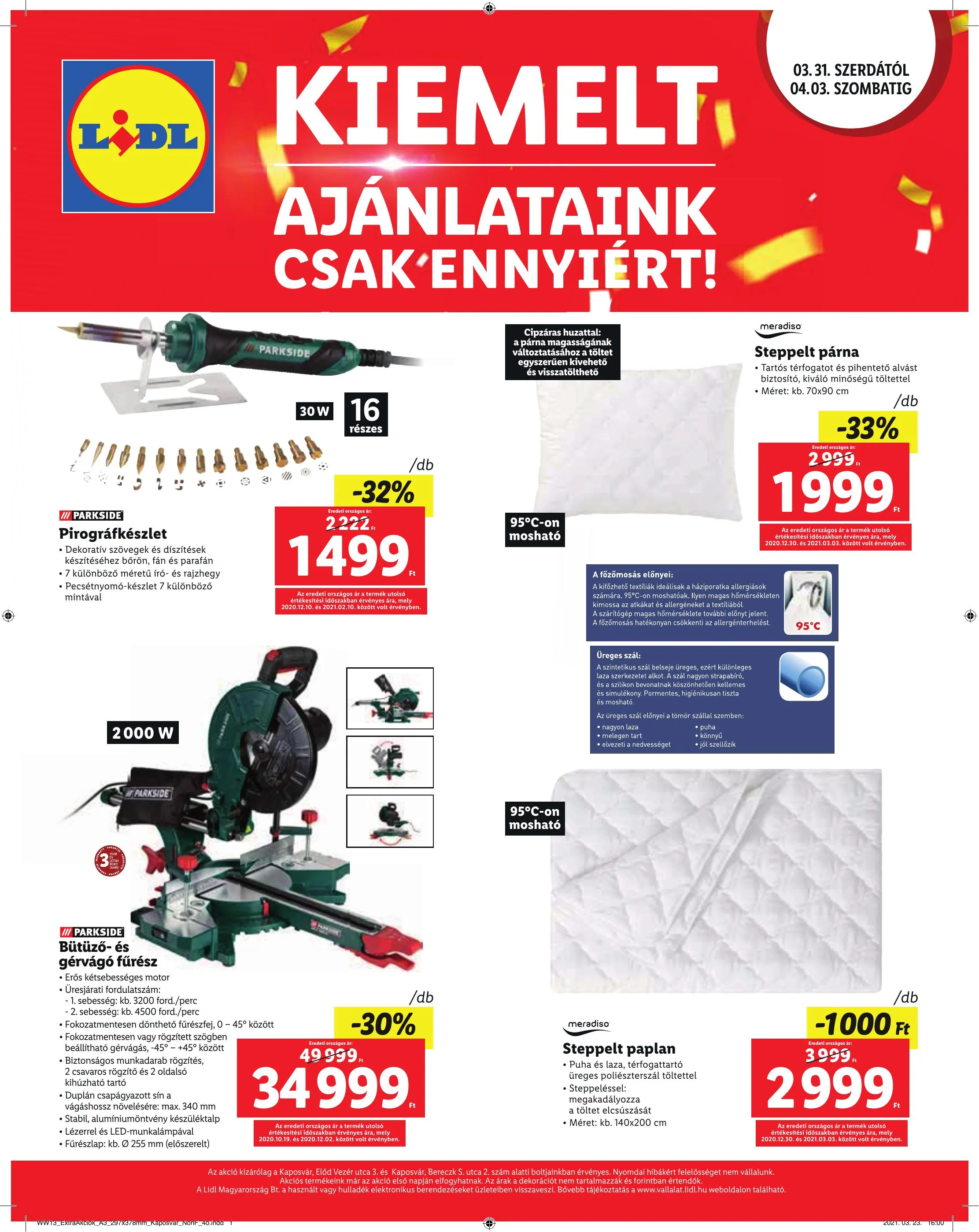 Lidl akciós újság Kaposvar 03.31–04.03 – 4. oldal