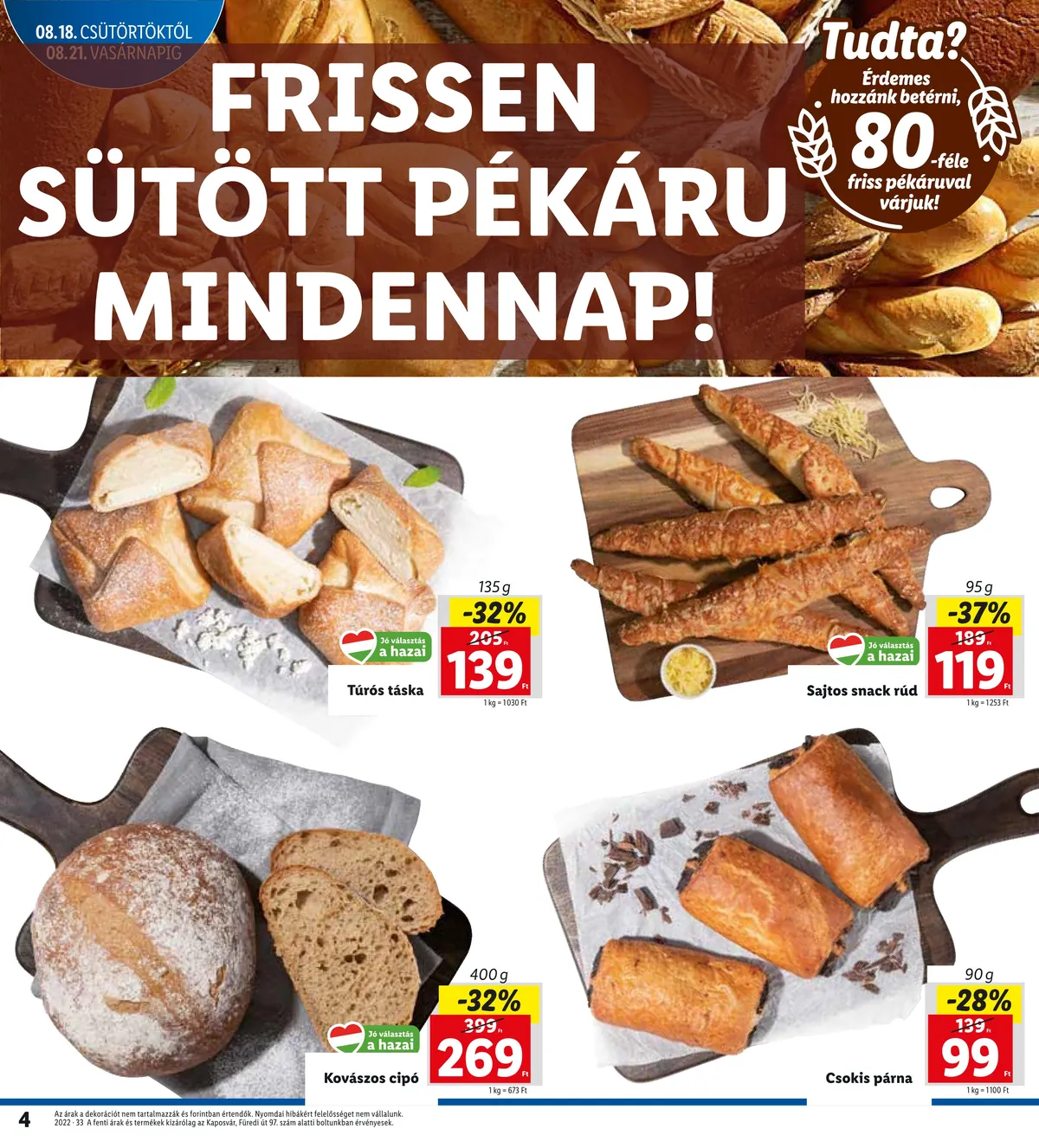 Lidl akciós újság Kaposvar 08.18–08.21 – 4. oldal