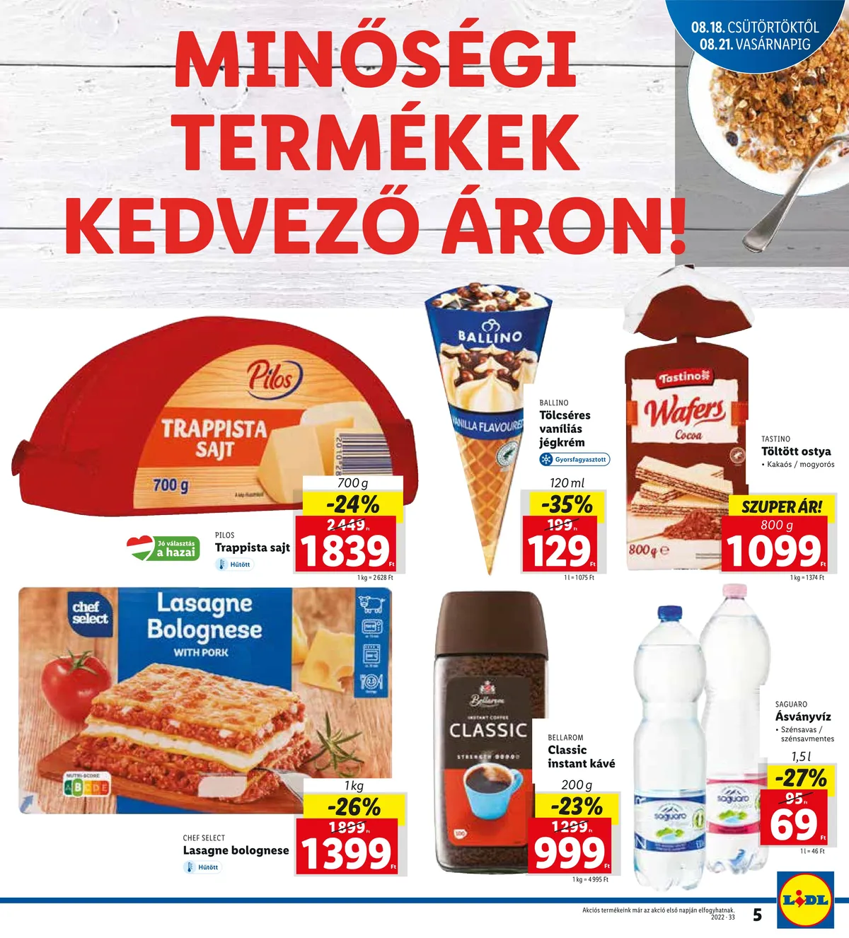 Lidl akciós újság Kaposvar 08.18–08.21 – 5. oldal