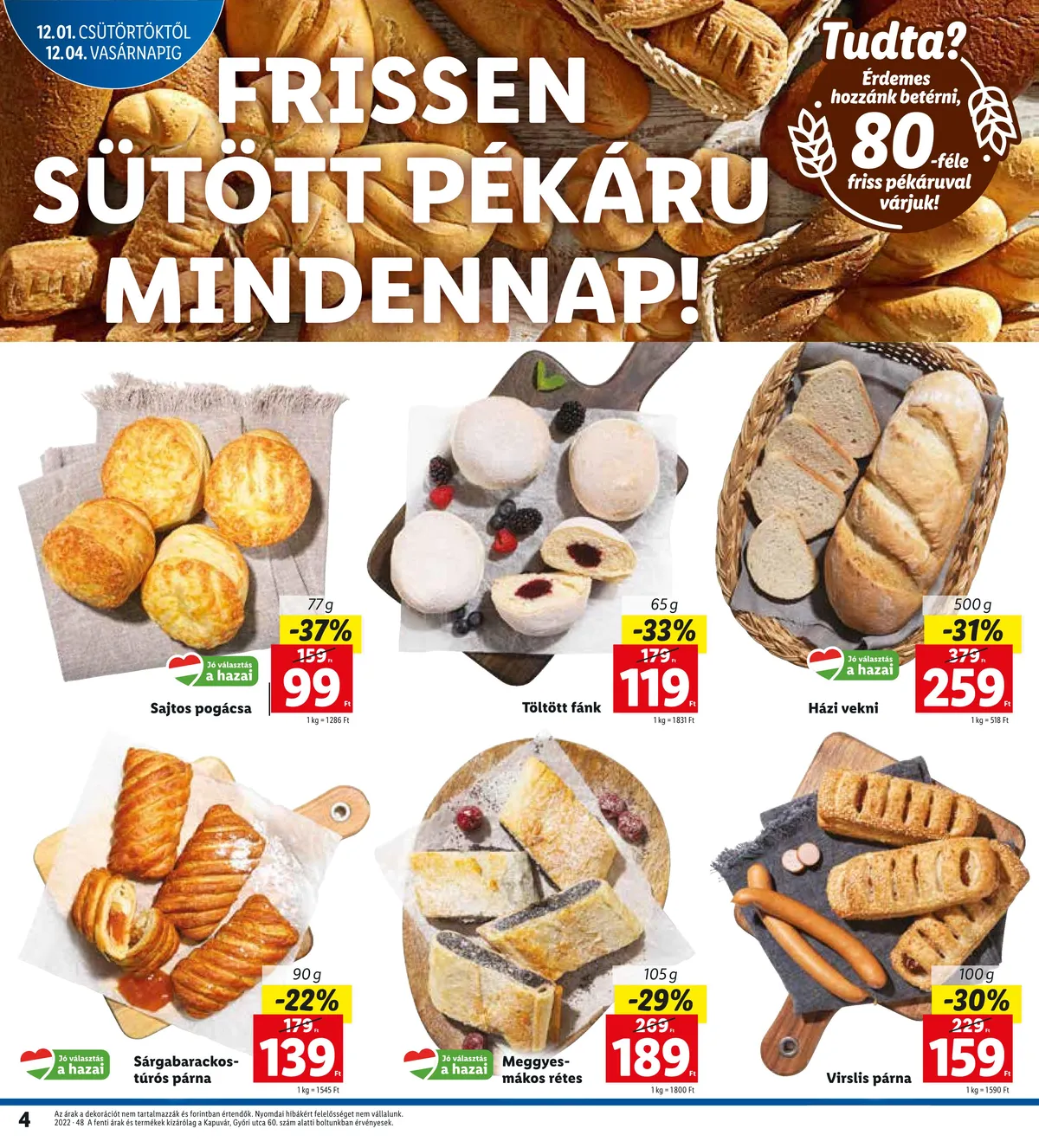 Lidl akciós újság Kapuvar 12.01–12.04 – 4. oldal