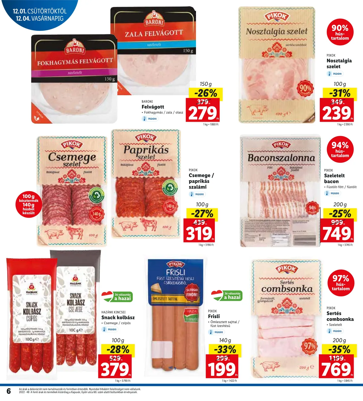 Lidl akciós újság Kapuvar 12.01–12.04 – 6. oldal