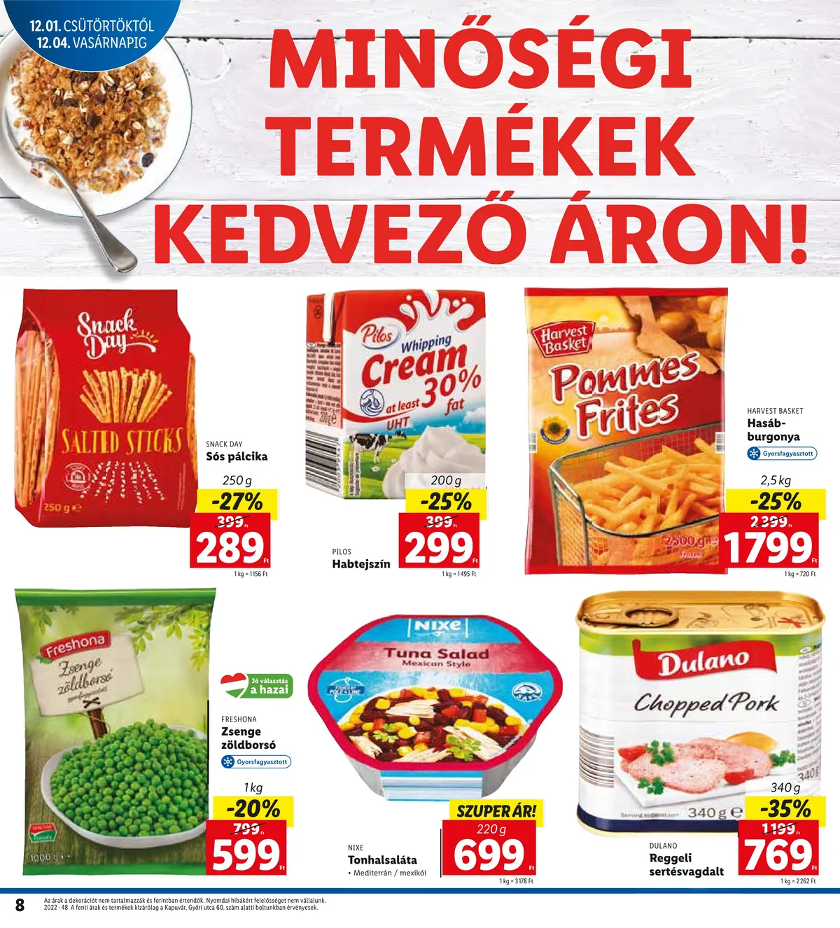 Lidl akciós újság Kapuvar 12.01–12.04 – 8. oldal