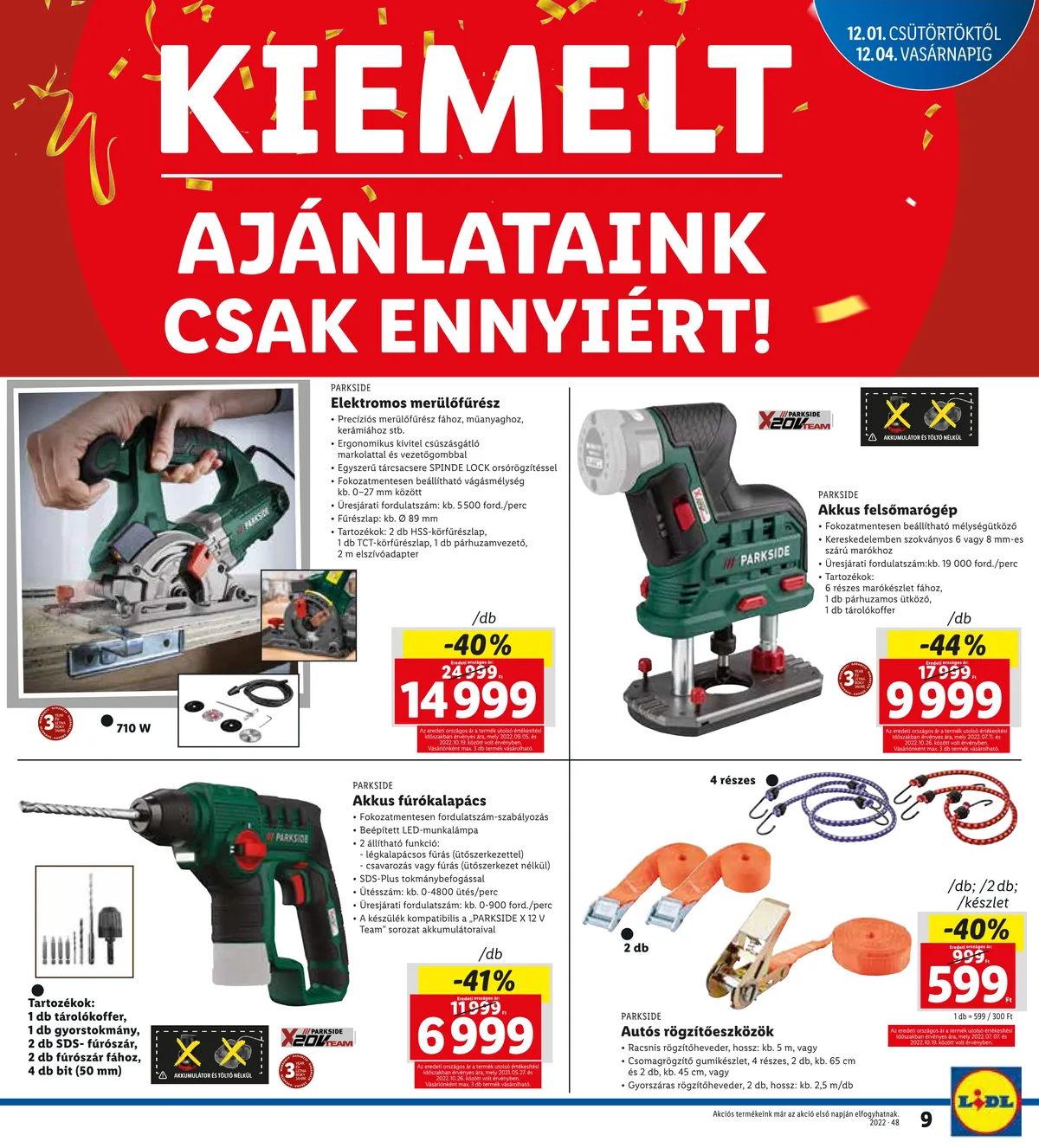 Lidl akciós újság Kapuvar 12.01–12.04 – 9. oldal