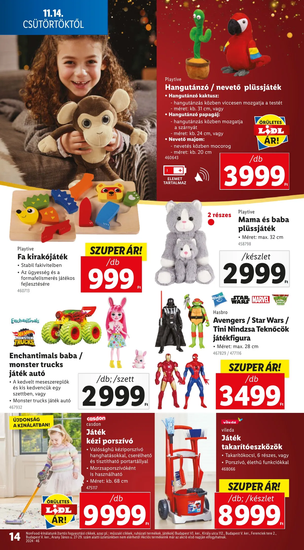 Lidl akciós újság Karácsonyi játékok 11.14–11.14 – 14. oldal