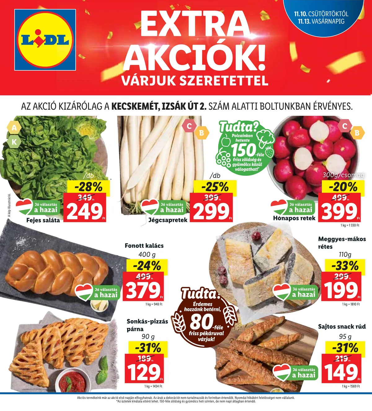 Lidl akciós újság Kecskemét 11.10–11.13