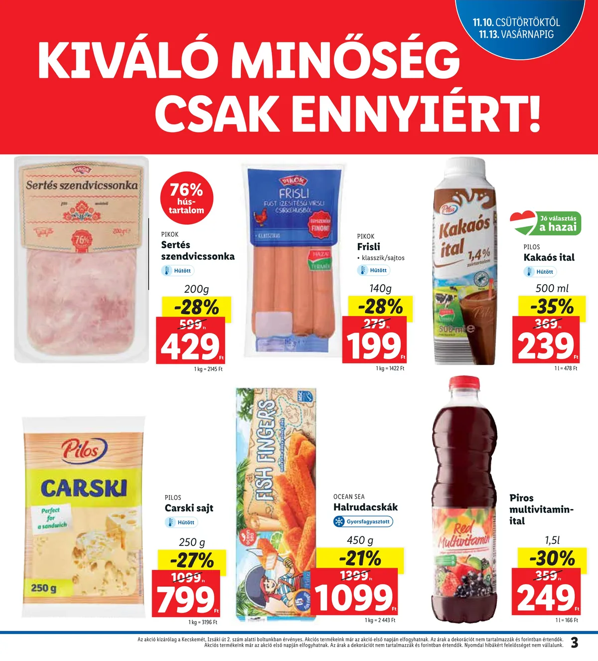 Lidl akciós újság Kecskemét 11.10–11.13 – 3. oldal