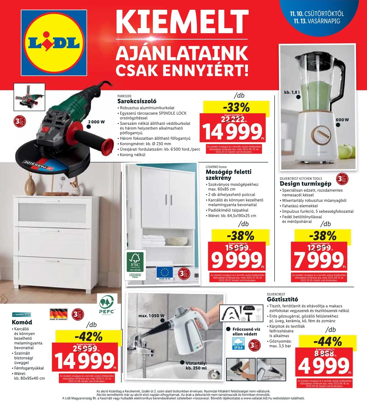 Lidl akciós újság Kecskemét 11.10–11.13 – 4. oldal