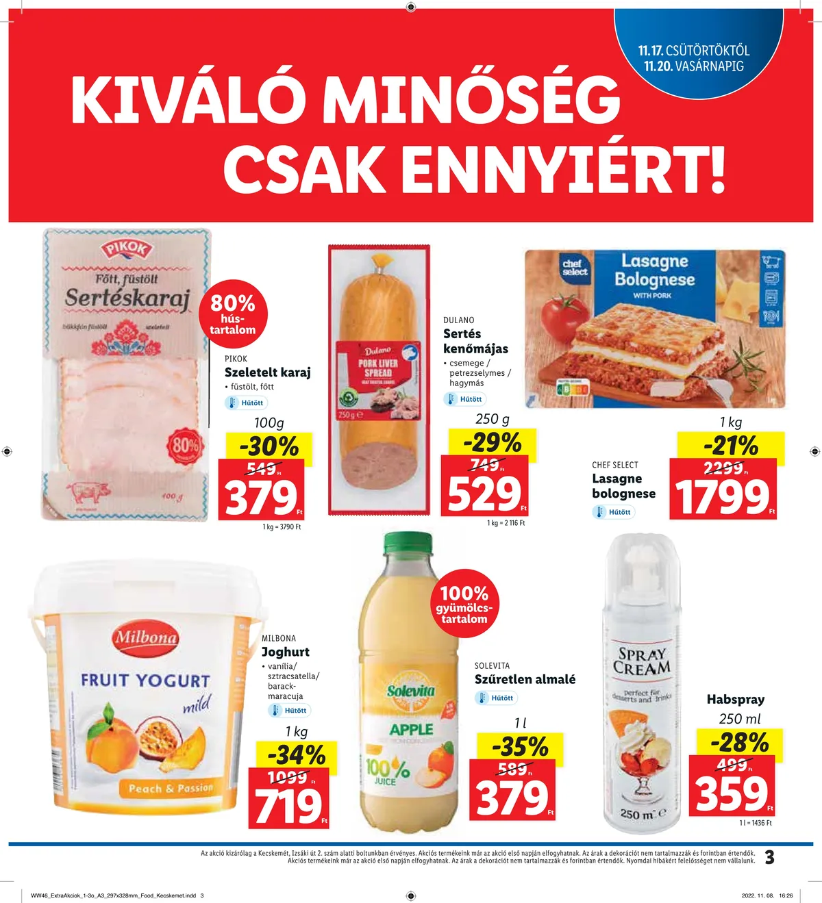 Lidl akciós újság Kecskemét 11.17–11.20 – 3. oldal