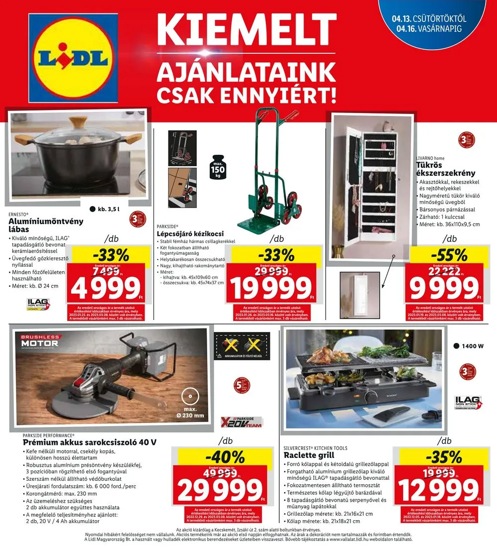 Lidl akciós újság Kecskemét 04.13–04.16 – 4. oldal