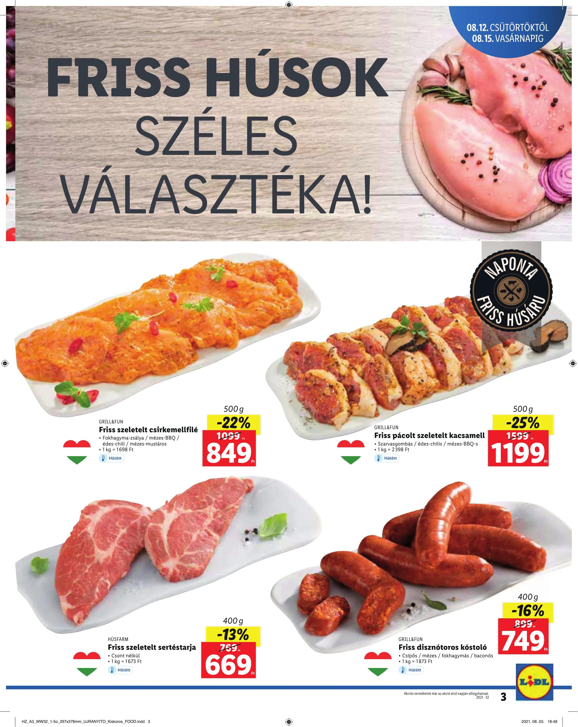 Lidl akciós újság Kiskoros 08.12–08.15 – 3. oldal