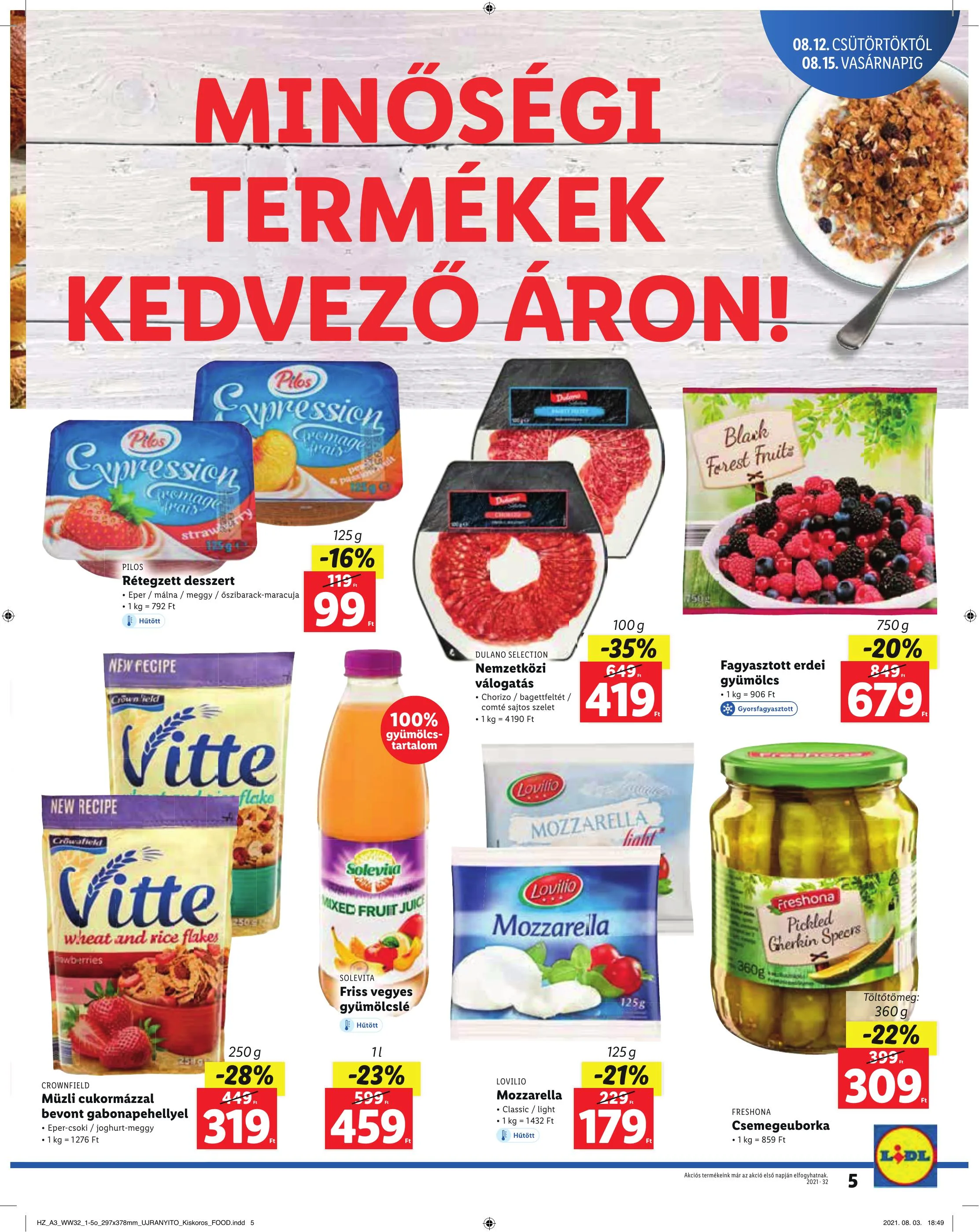 Lidl akciós újság Kiskoros 08.12–08.15 – 5. oldal